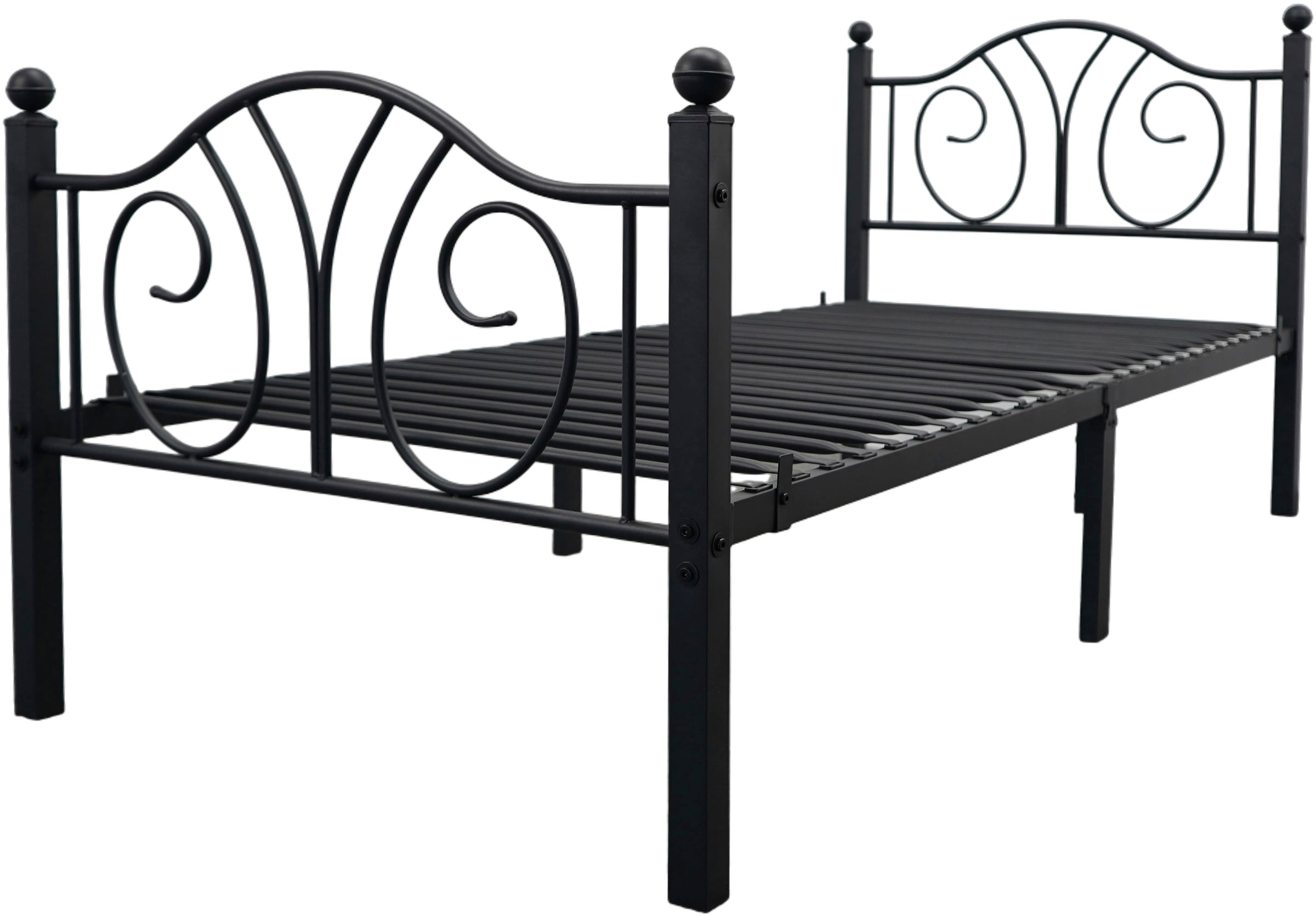 GOODproduct Lit en métal »LUND Landhausbett Bett Märchenbett Prinzessinbett« Träume wie im Märchen: Dein romantisches Metallbett in 2 Breiten