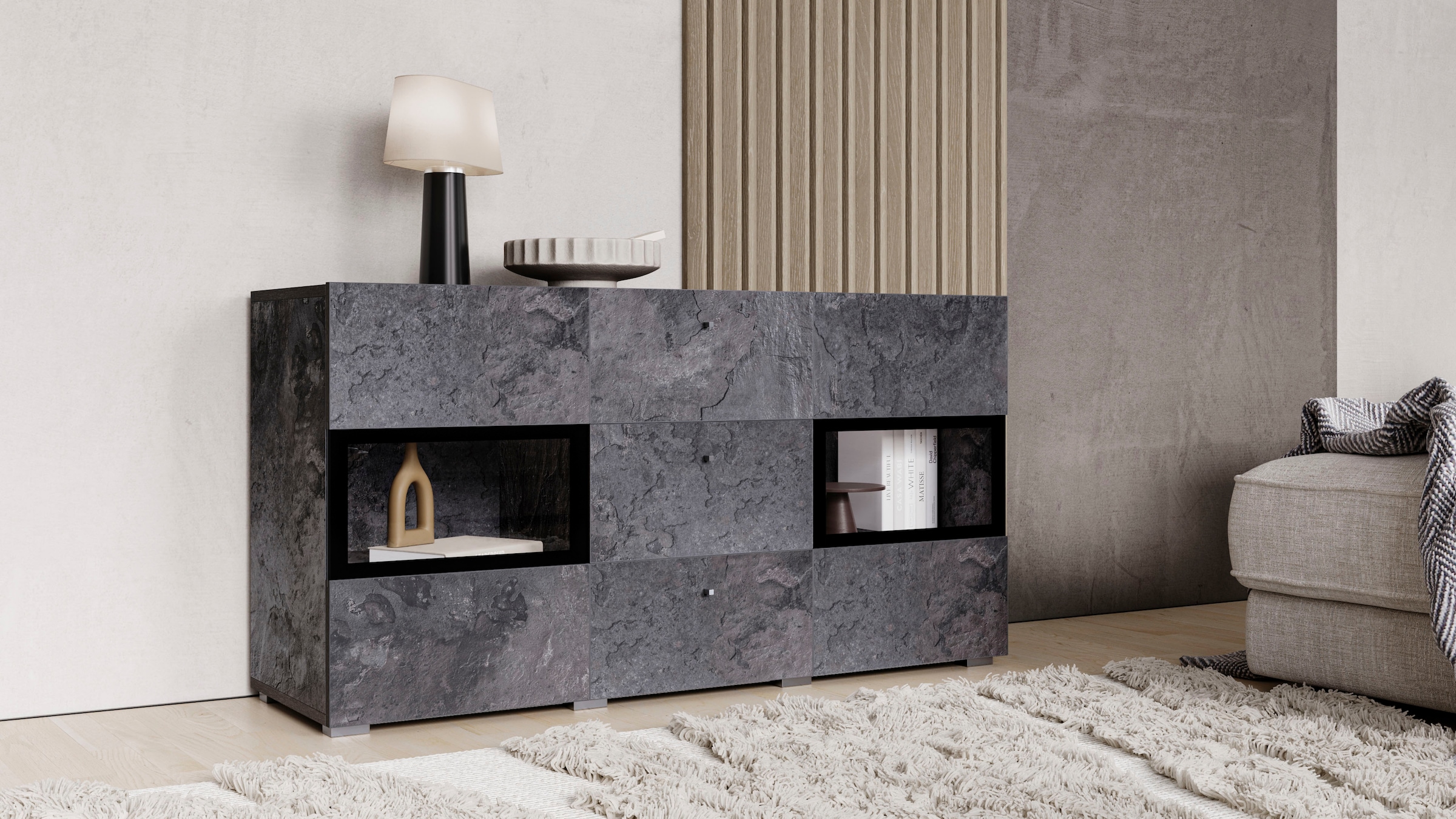 GOODproduct Sideboard »Baros« Breite 132 cm