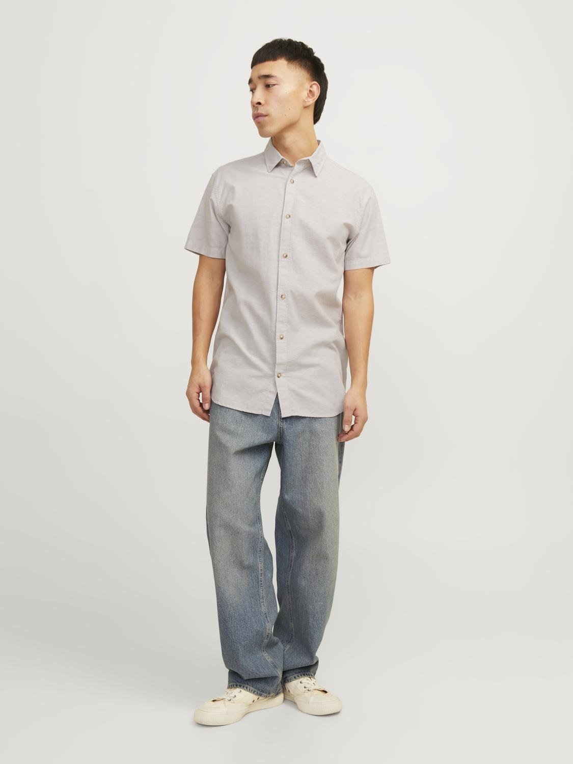 Jack & Jones Kurzarmhemd »JJESUMMER LINEN BLEND SHIRT SS SN«