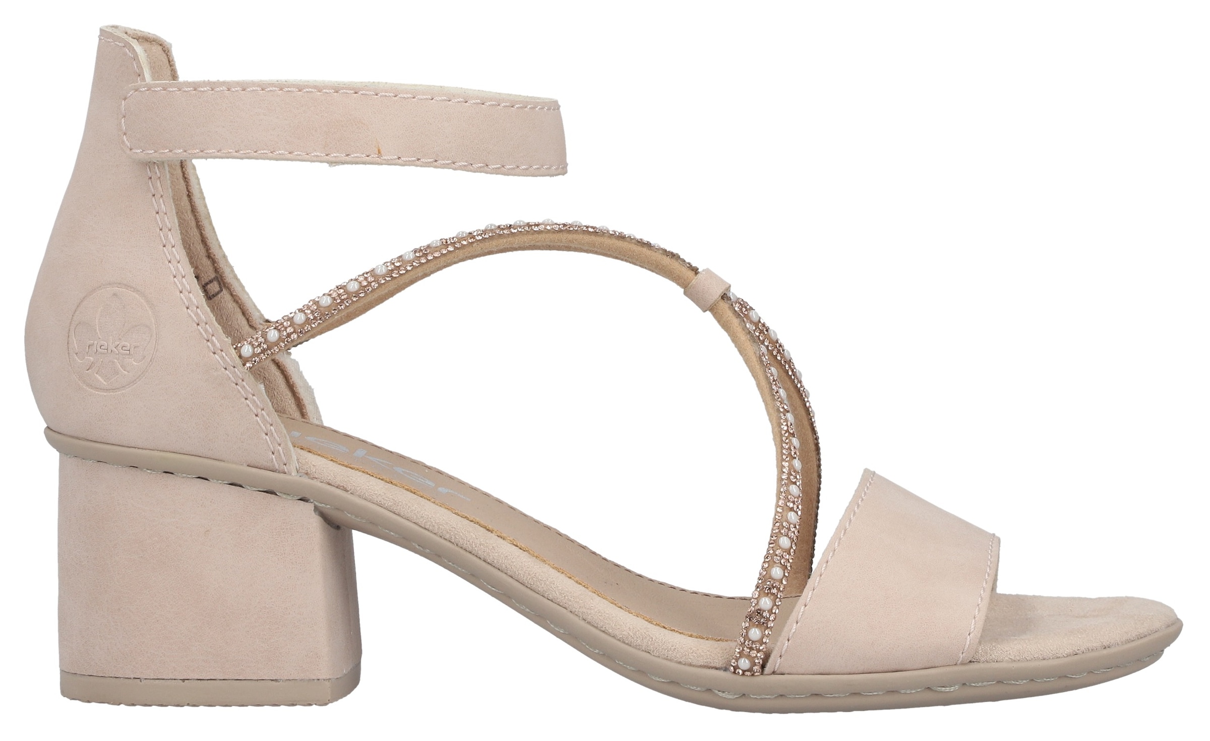 Rieker Sandalette  Sommerschuh, Sandale, Blockabsatz, mit praktischem Klettverschluss