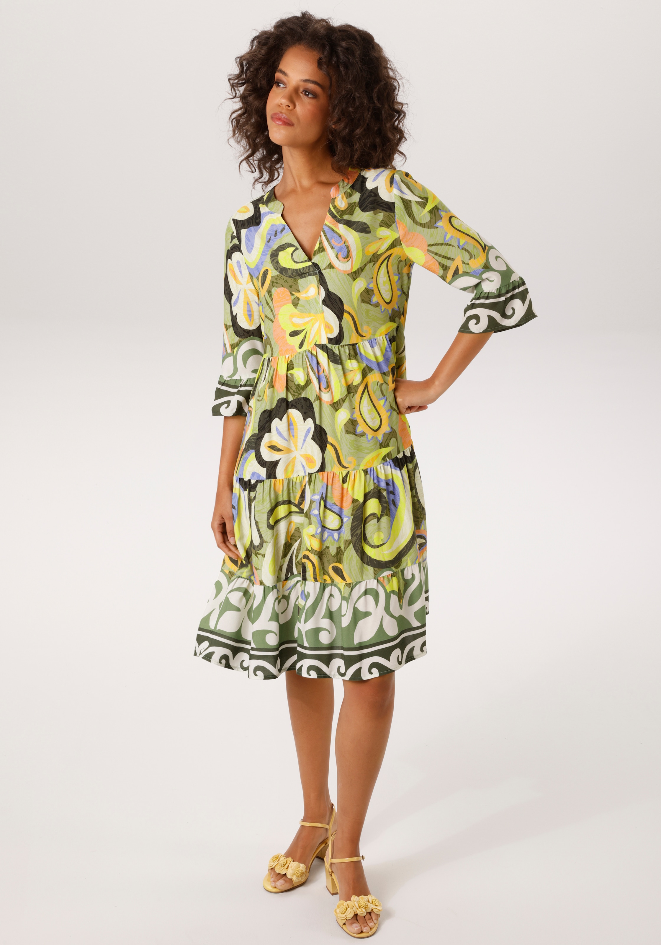 Image of Aniston CASUAL Tunikakleid mit farbenfrohen, grossflächigem Paisley-Druck - NEUE KOLLEKETION