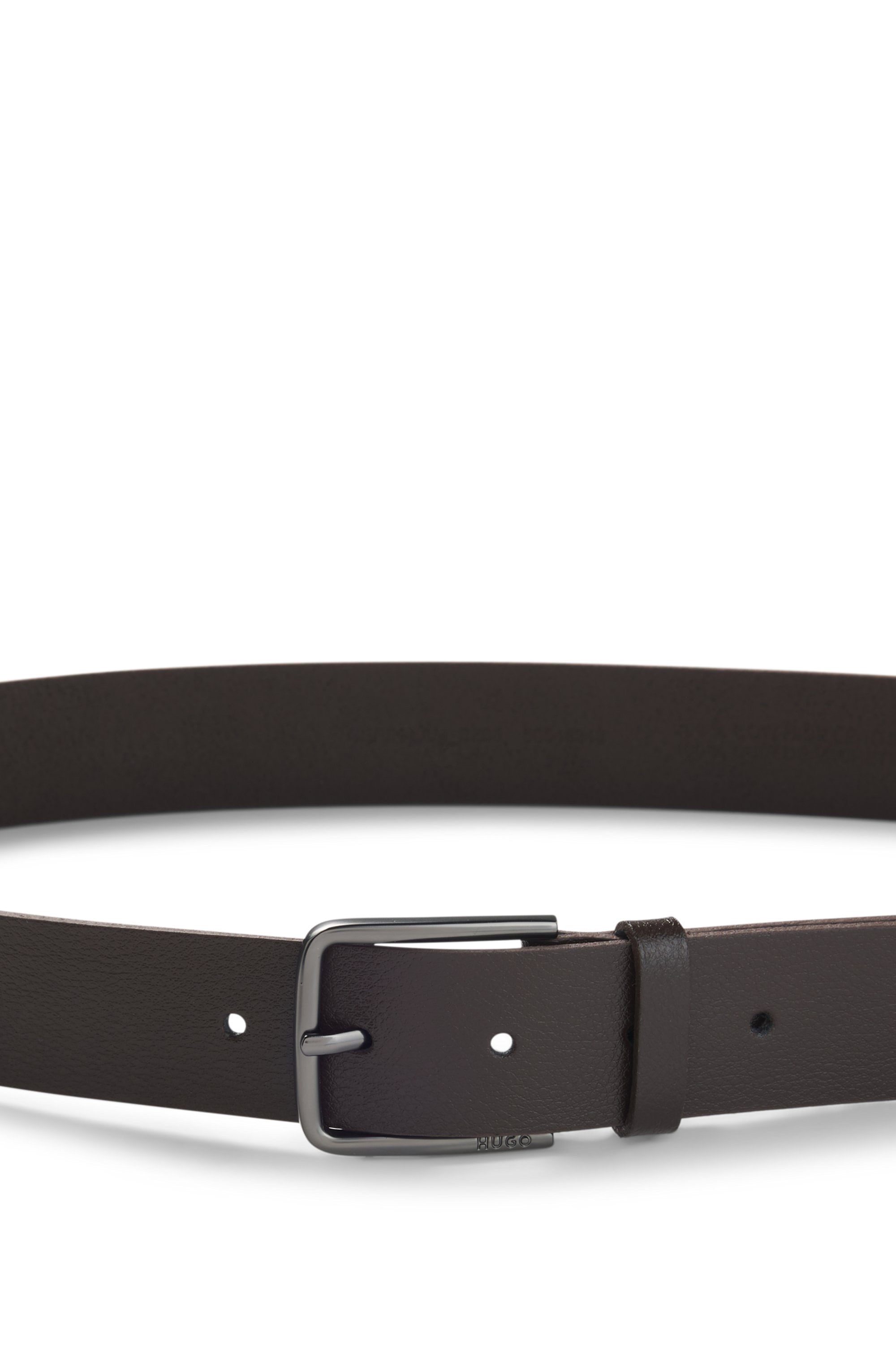 HUGO Ceinture en cuir »Gerik-Lam Sz35« mit polierter Schliesse