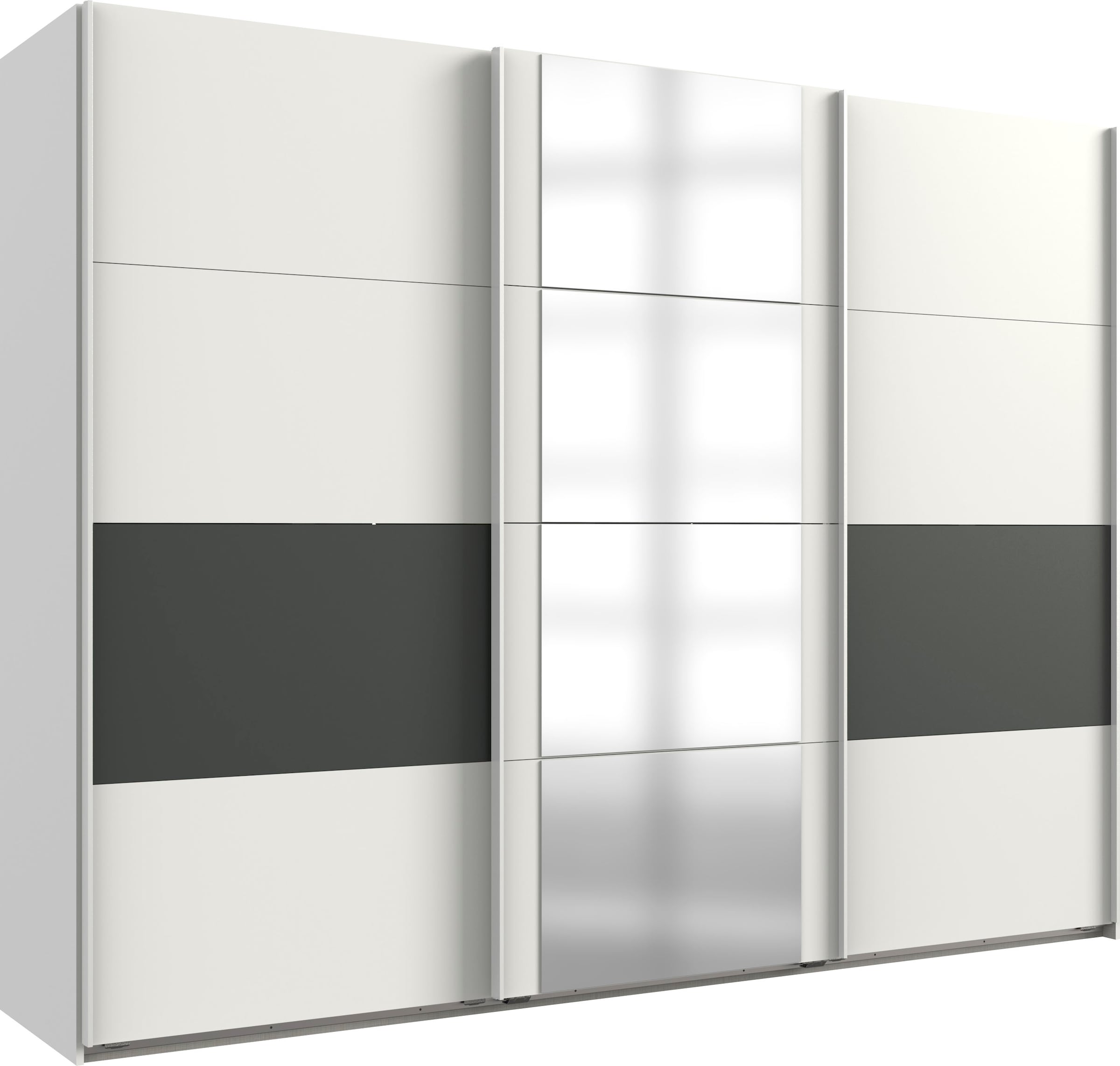 Image of Wimex Schwebetürenschrank "Barmbek Schlafzimmerschrank Garderobenschrank" Kleiderschrank mit 2 Stoffboxen und 2 zusätzlichen Böden, Spiegeltür