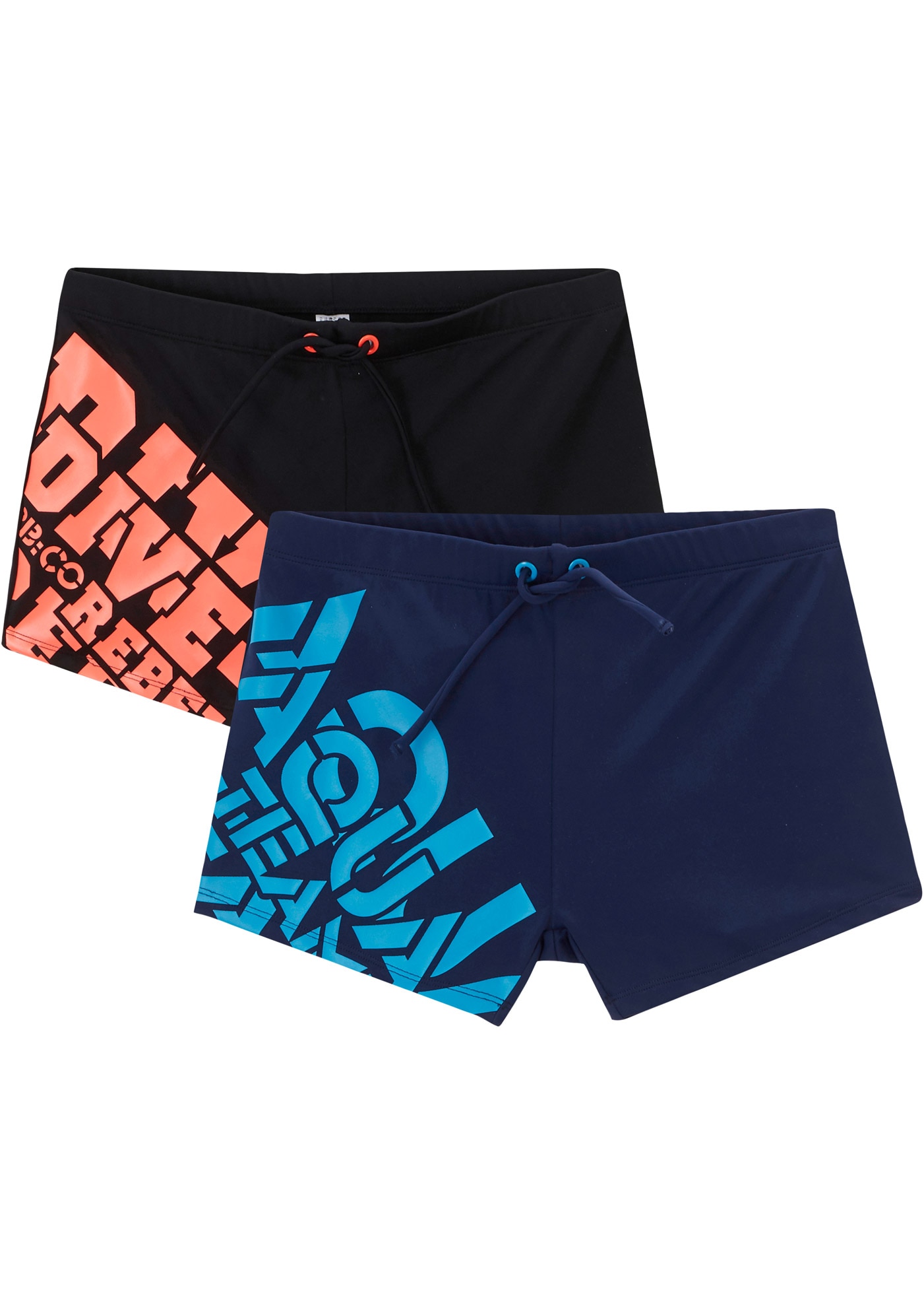 Image of bonprix Badehose Packung, 2 Stk. mit tollen Wording-Drucken