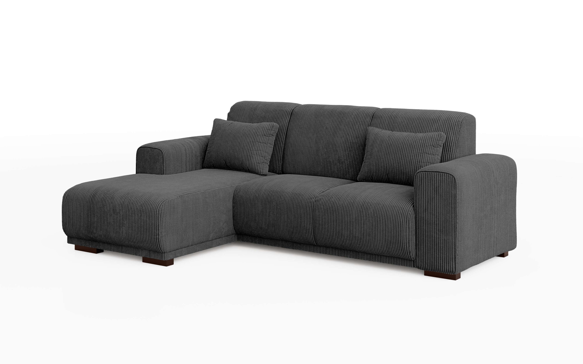 Home affaire Ecksofa »BORNHOLM L-Form mit Recamiere, Masse B/T/H: 234/162/85 cm«, Recamiere links oder rechts bestellbar, Wellenfederung, inkl. 2 Kissen