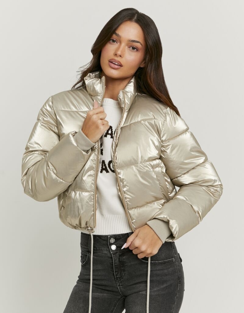 Image of Tally Weijl Steppjacke "SJAPESETALIC" wattiert, verkürzt, mit Stehkragen und seitlichen Eingrifftaschen