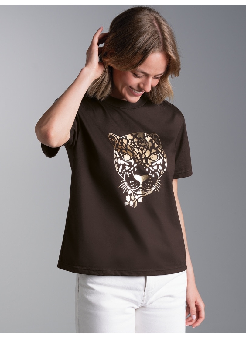 Image of Trigema T-Shirt "TRIGEMA T-Shirt mit Leopoarden Print in Goldoptik" 1