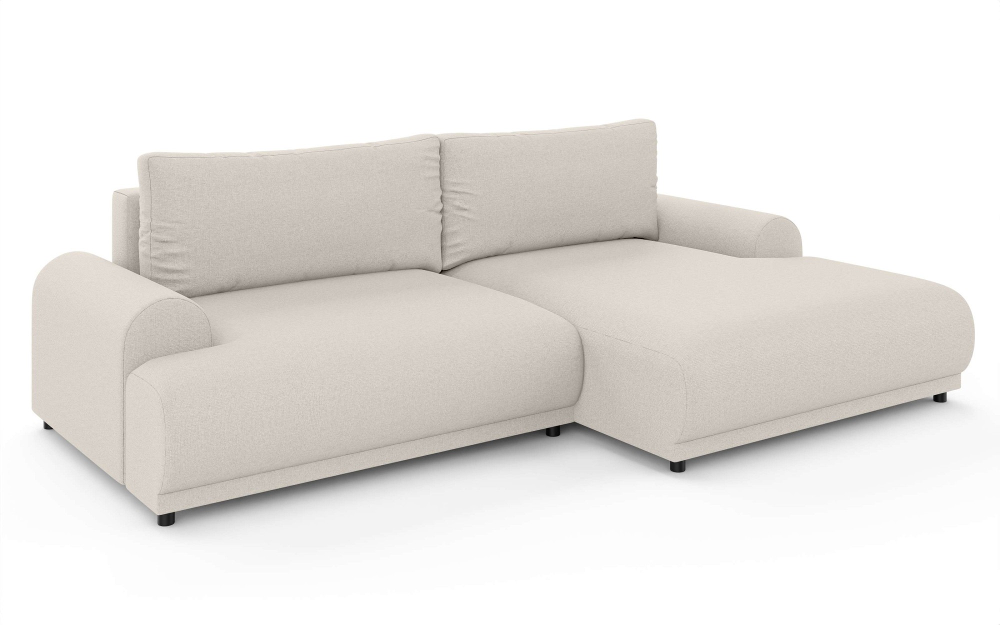 INOSIGN Ecksofa »Marsby, mit Bettfunktion und Bettkasten, Masse: B/H/T 242/65/145 cm«, L-Form mit Wellenunterfederung, Recamiere links oder rechts bestellbar