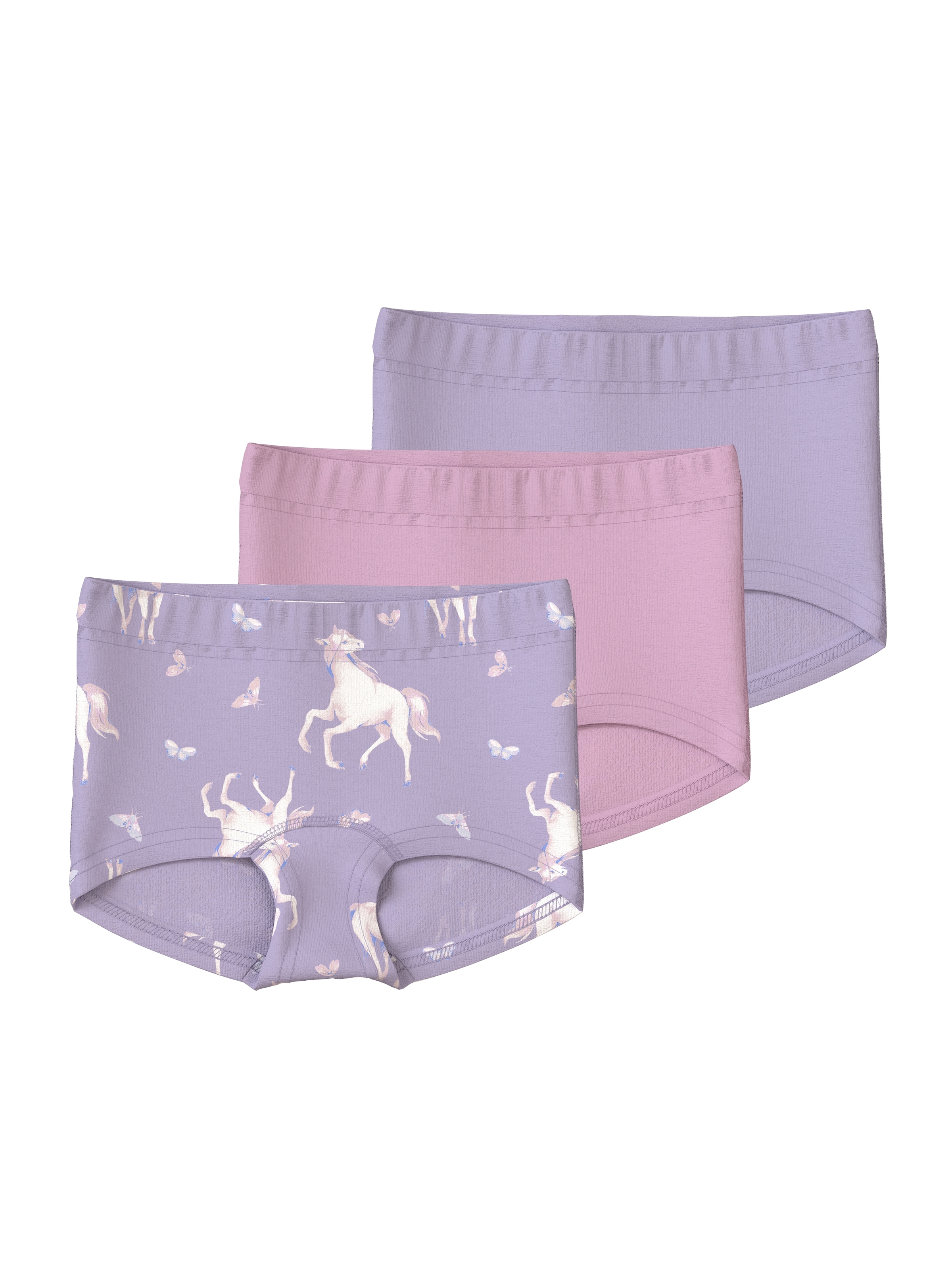 Name It Panty »NMFTIGHTS 3P PASTEL LILAC HORSE NOOS«, (Packung, 3 St.)