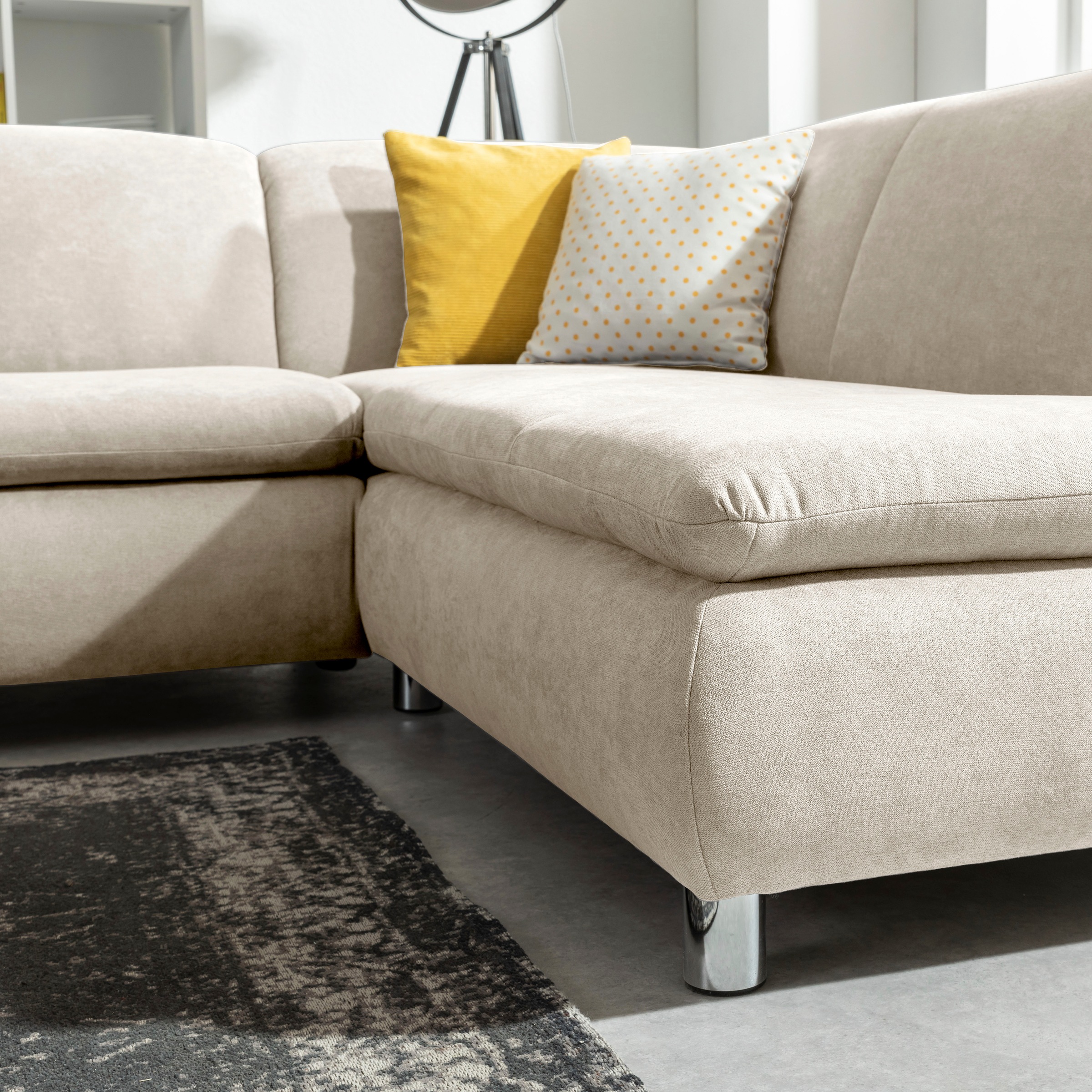 Max Winzer® Ecksofa »Toulouse modern und bequem, aktuelles Design, hoher Sitzkomfort«, mit klappbaren Armlehnen, Breite 271 cm