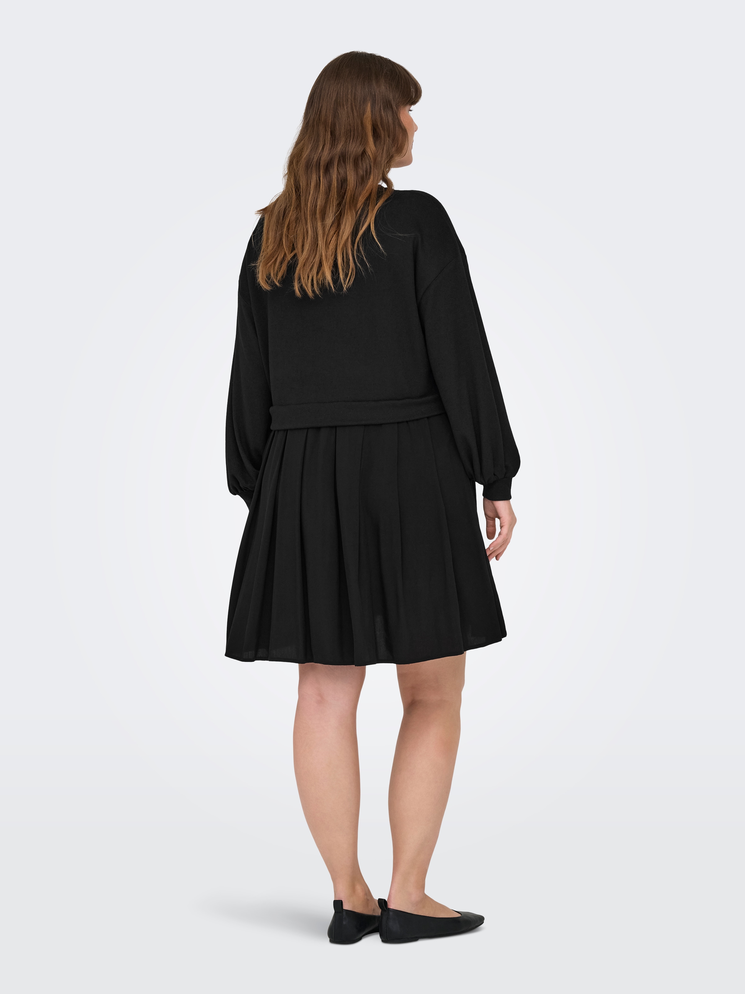 ONLY CARMAKOMA Jerseykleid »CARUMA ALBA L/S MIX KNEE DRESS JRS«, Sommerkleid