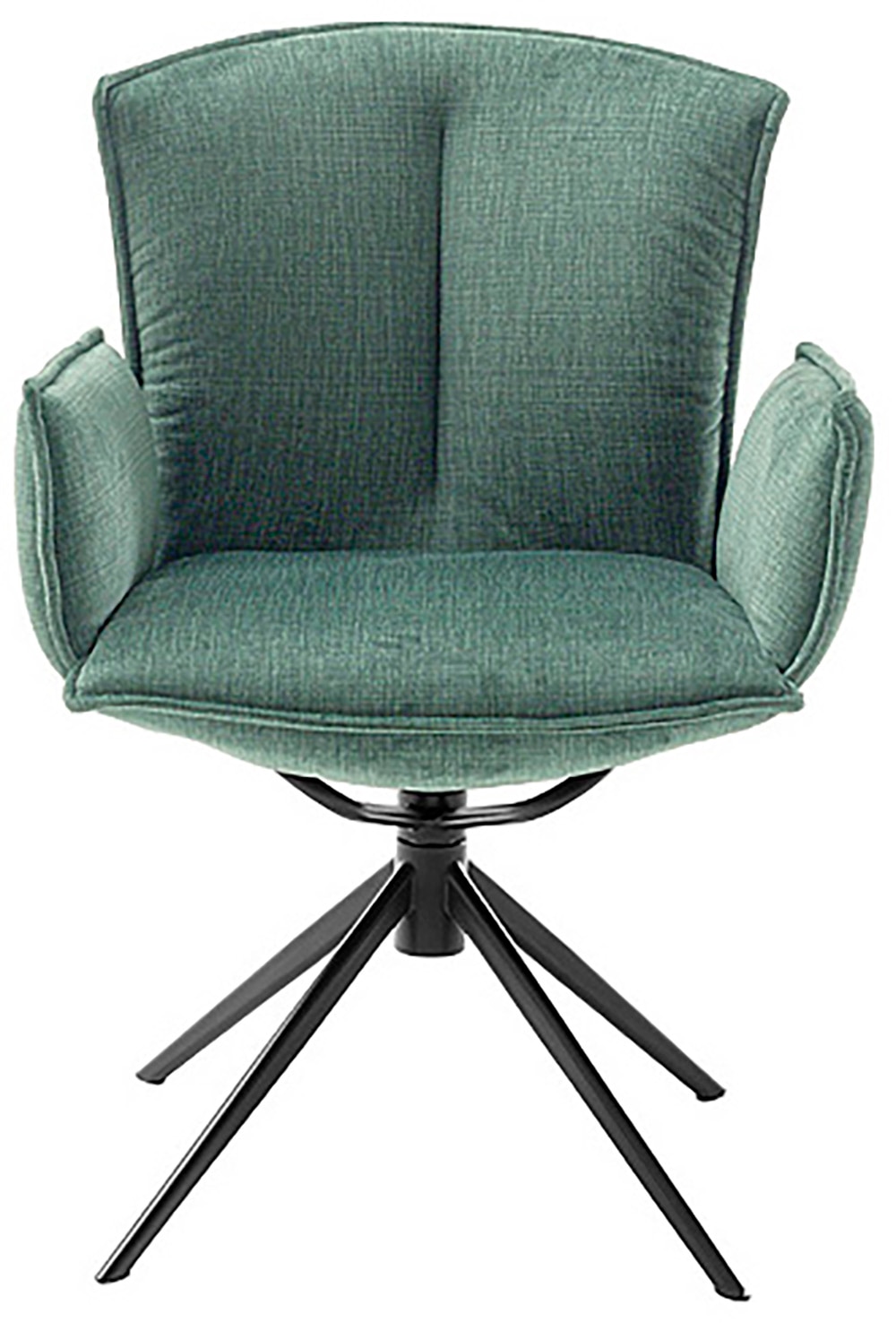 MCA furniture 4-Fussstuhl »NALON Esszimmerstuhl (2er Set) - Stuhl«, (Set), 2 St., Veloursstoff, 360° drehbar, Schwingfunktion, Metall, Veloursoptik, belastbar 120 kg