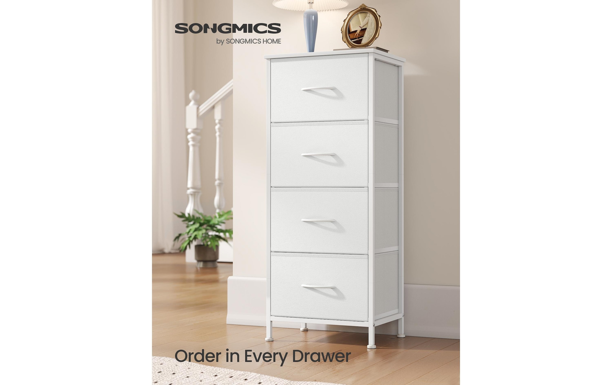 SONGMICS Kommode »mit vier Schubladen 30 x 95.2 cm«