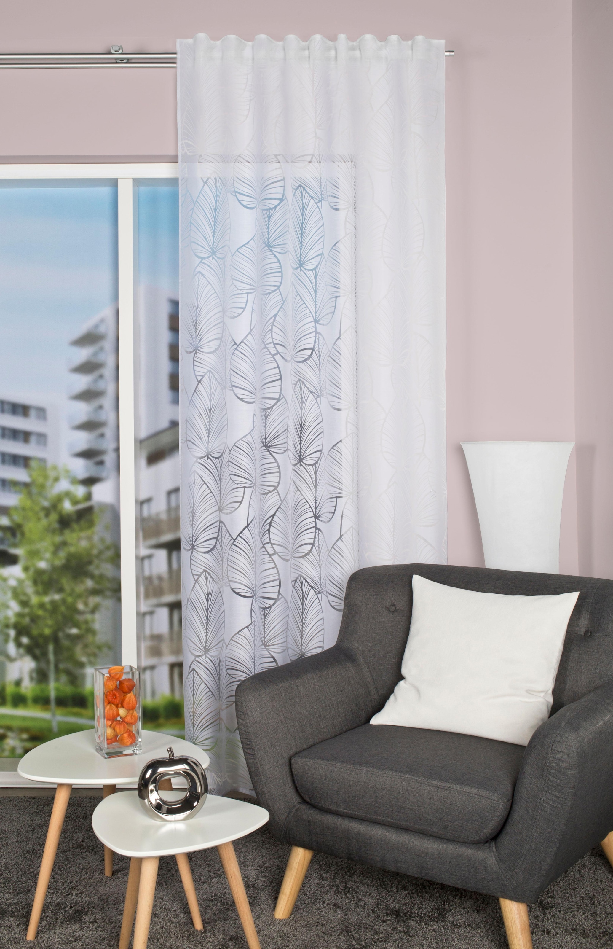 HOME WOHNIDEEN Vorhang »BLATTANO«, (1 St.), HxB: 245x140 günstig kaufen