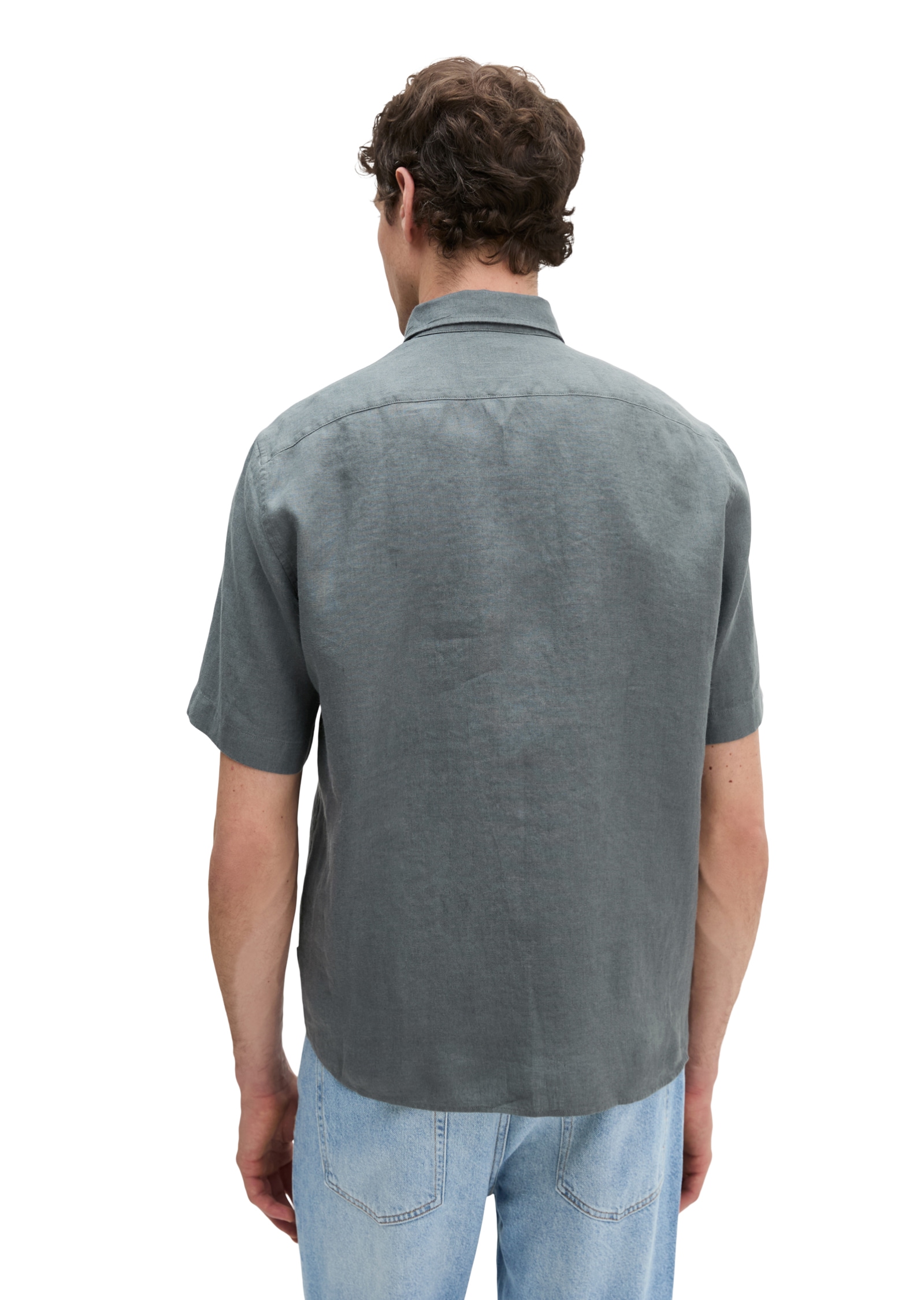 Marc O'Polo Chemise en lin avec poche poitrine appliquée