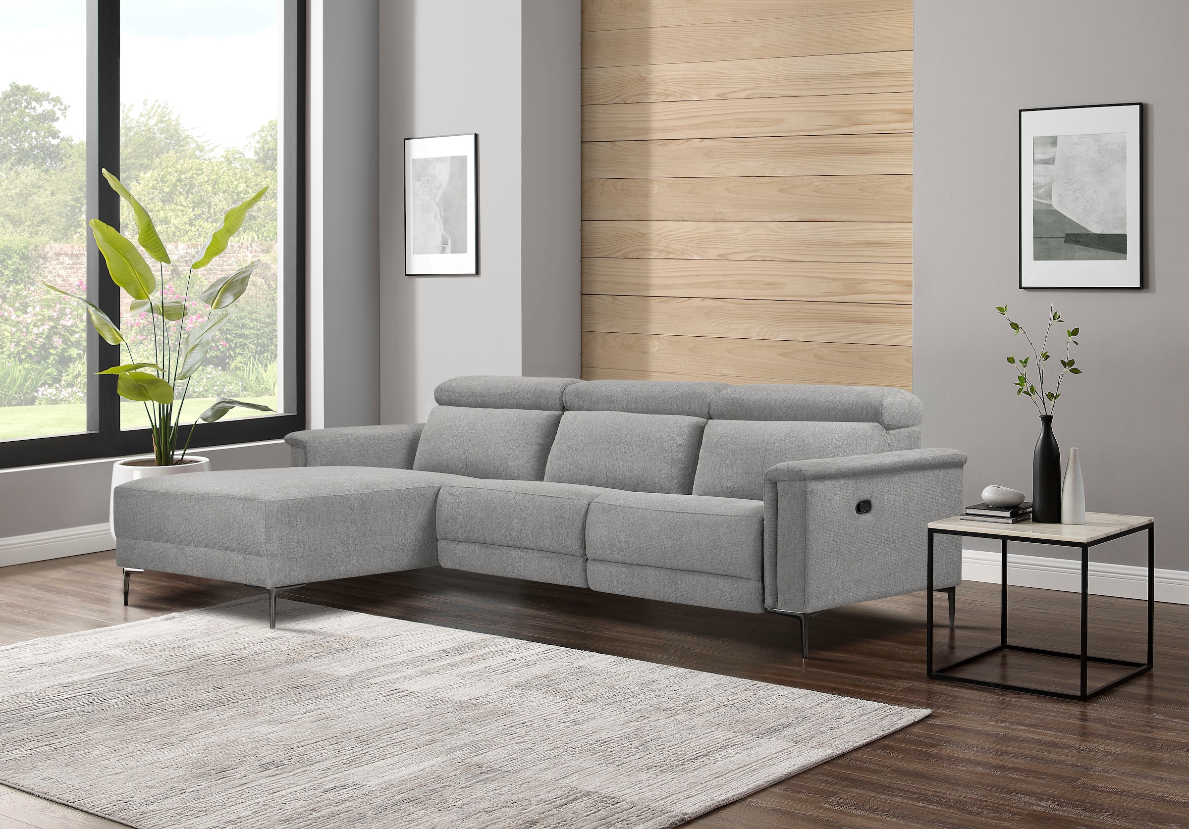 Places of Style Ecksofa Lund, mit man. o. elektr. Relaxfunktion und USB/ Kopfteilverstellung