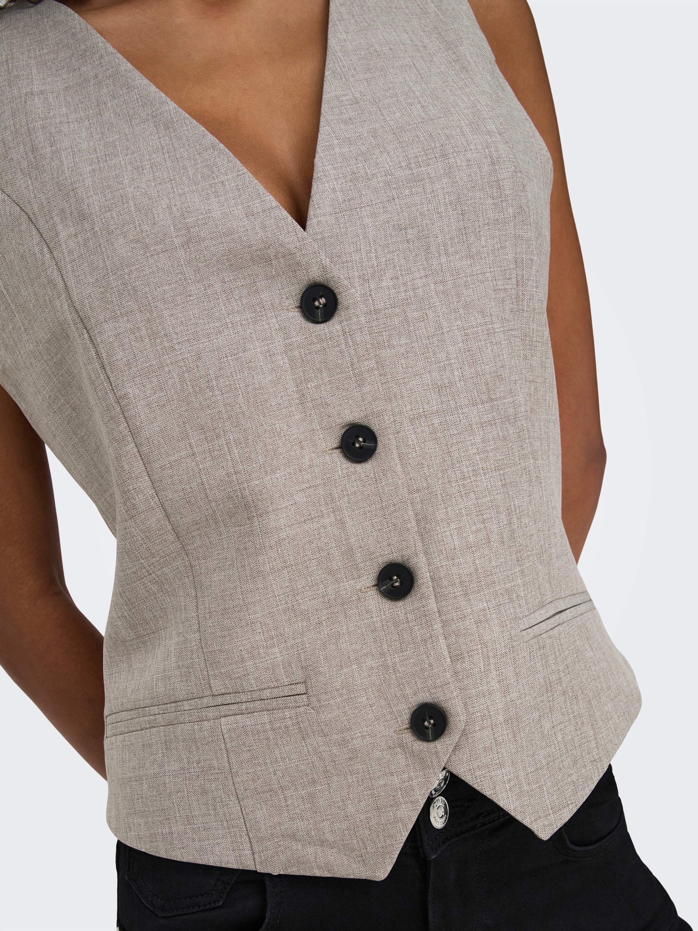 ONLY Anzugweste »ONLLINDA S/L MEL FIT WAISTCOAT TLR NOOS« mit Knopfleiste