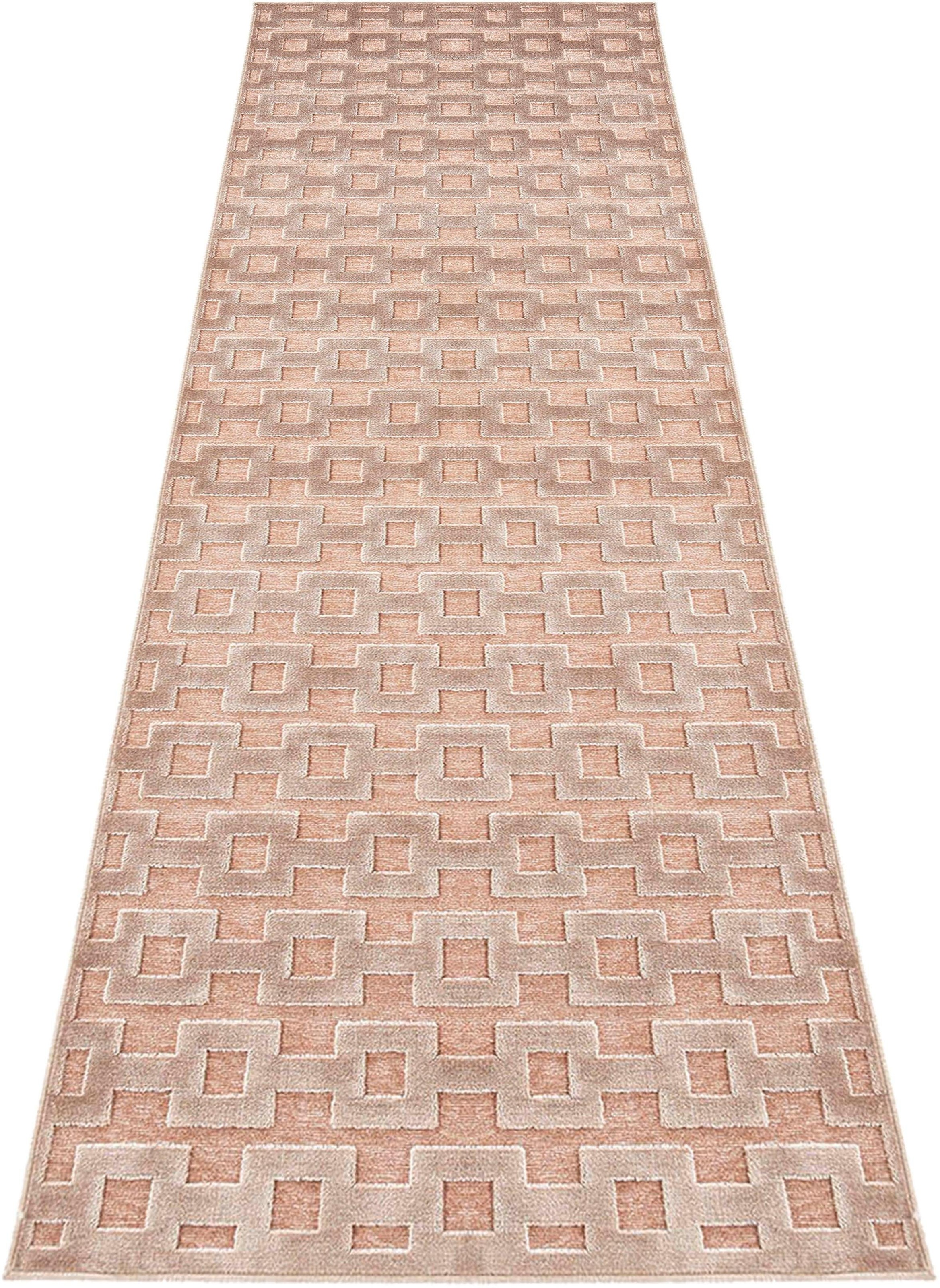 Image of MINT RUGS Läufer »Bouton«, rechteckig, 4 mm Höhe, Viskose, Relief Optik, Schlichtes Design, Hoch-Tief Struktur, Wohnzimmer, Schlafzimmer, Robust, Pflegeleicht bei Ackermann Versand Schweiz