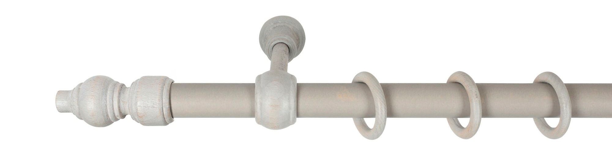 SN DECO GROUP Gardinenstange »Filigrano« 1 läufig-läufig Fixmass 28 mm, Holz, verschiedene Längen und Farben, Komplettset