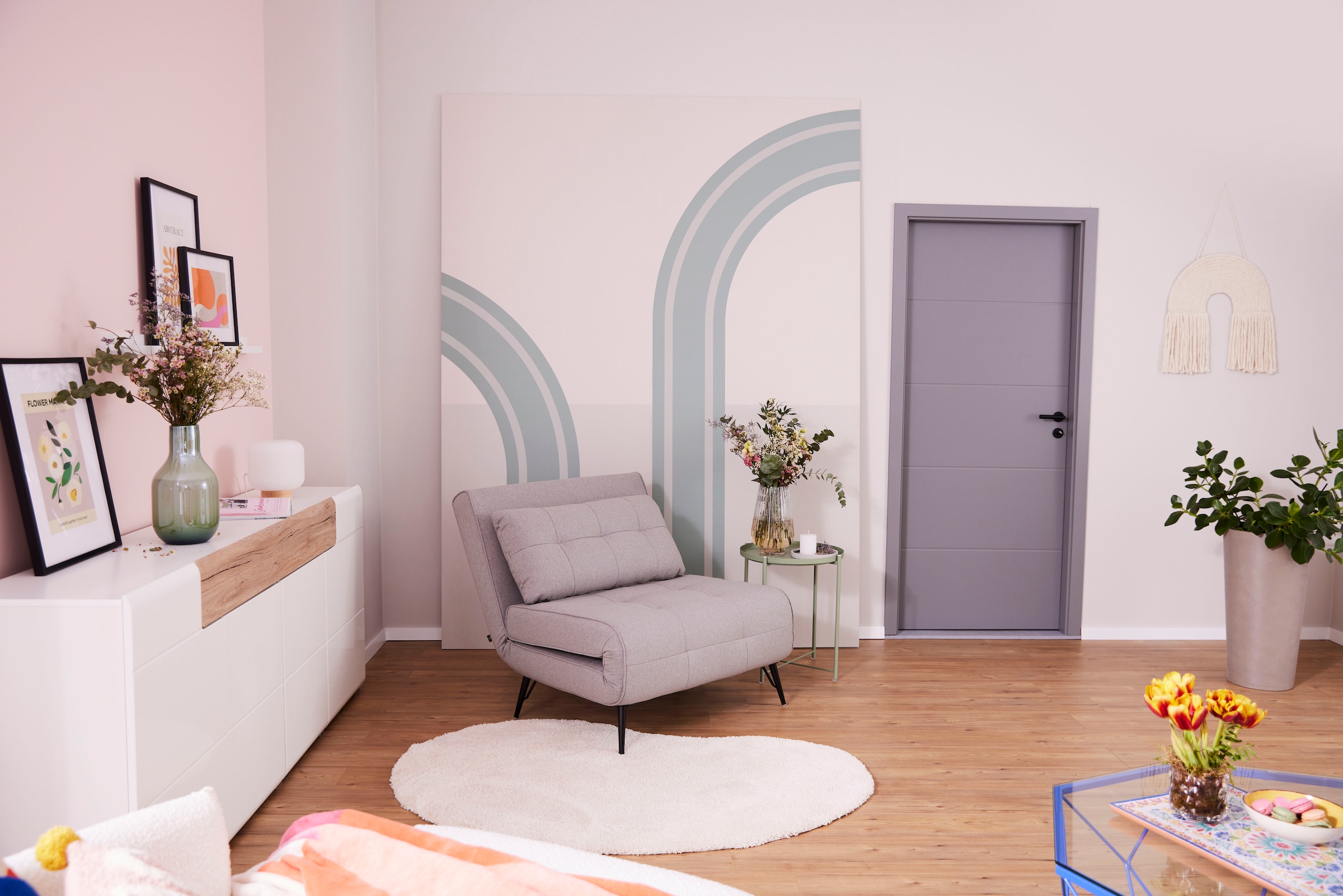 LeGer Home by Lena Gercke Hochflor-Teppich »Halrum, einfarbig,«, organische Form