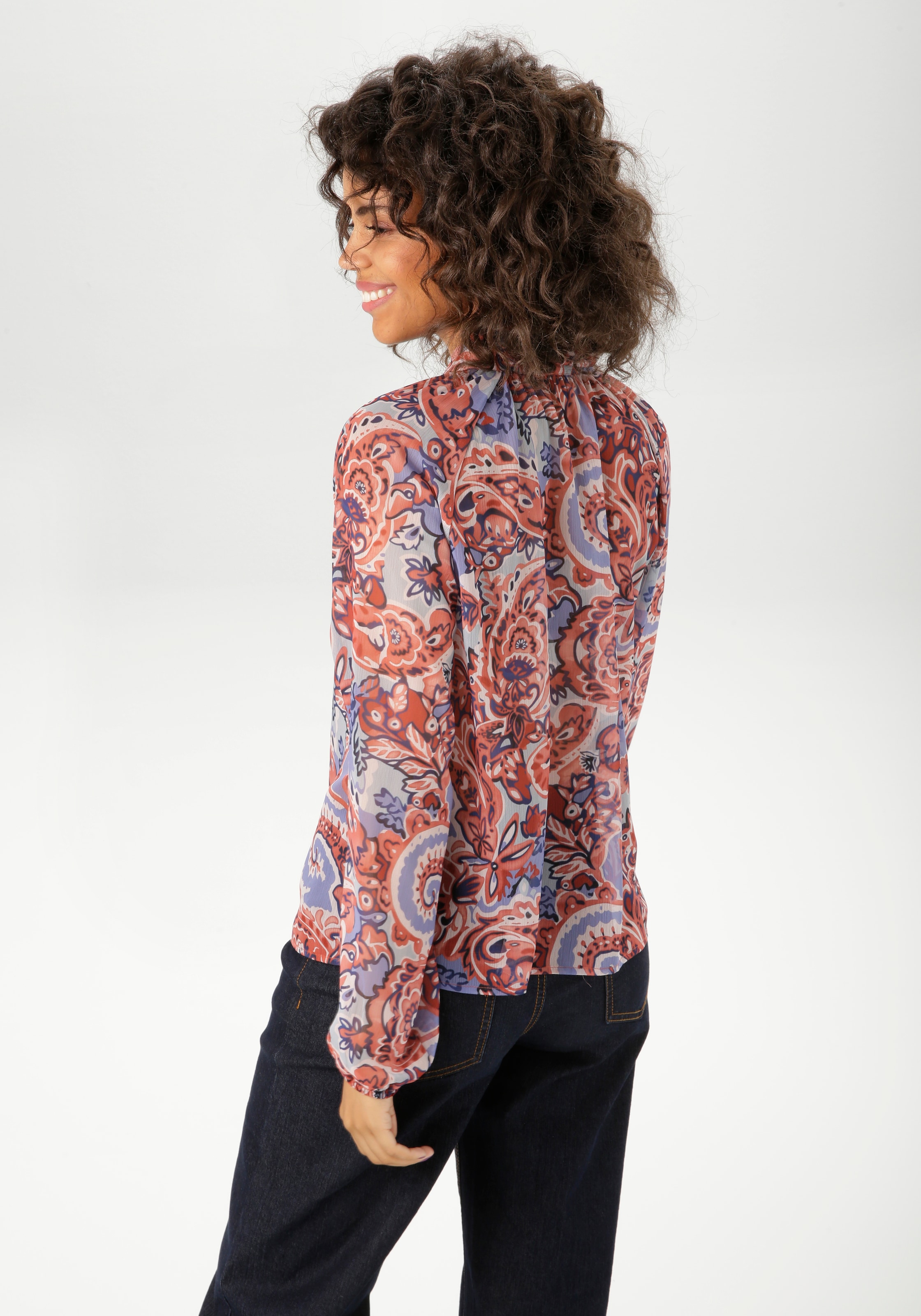 Aniston CASUAL Schlupfbluse, mit extravagantem, grossflächigen Paisley-Muster - NEUE KOLLEKTION