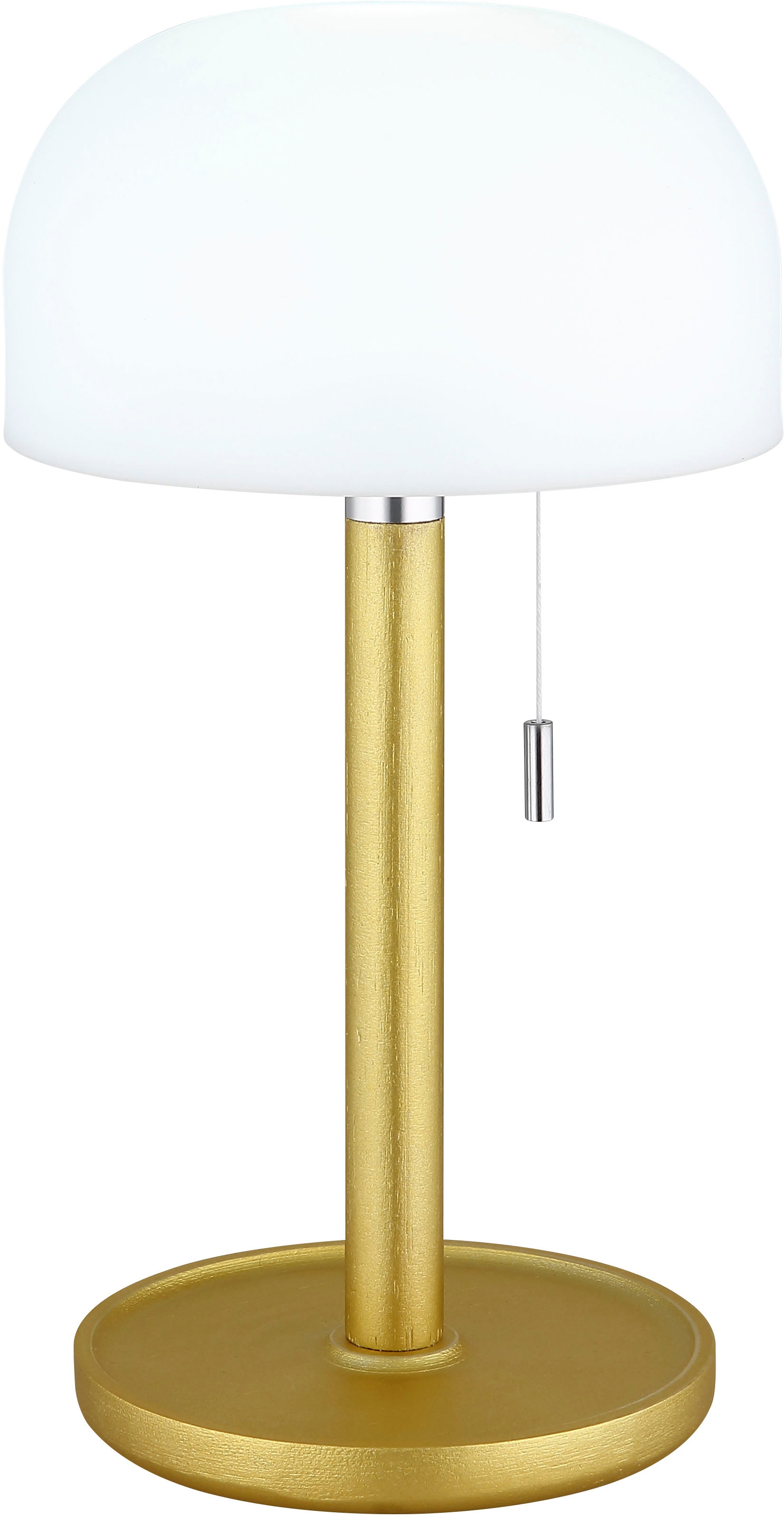 GLOBO LIGHTING LED Tischleuchte »NORMAN« LED-Modul 1 Stk. warmweiss - kaltweiss Akkutischleuchte auch für draussen, Zugschalter Kordel, Akkulampe