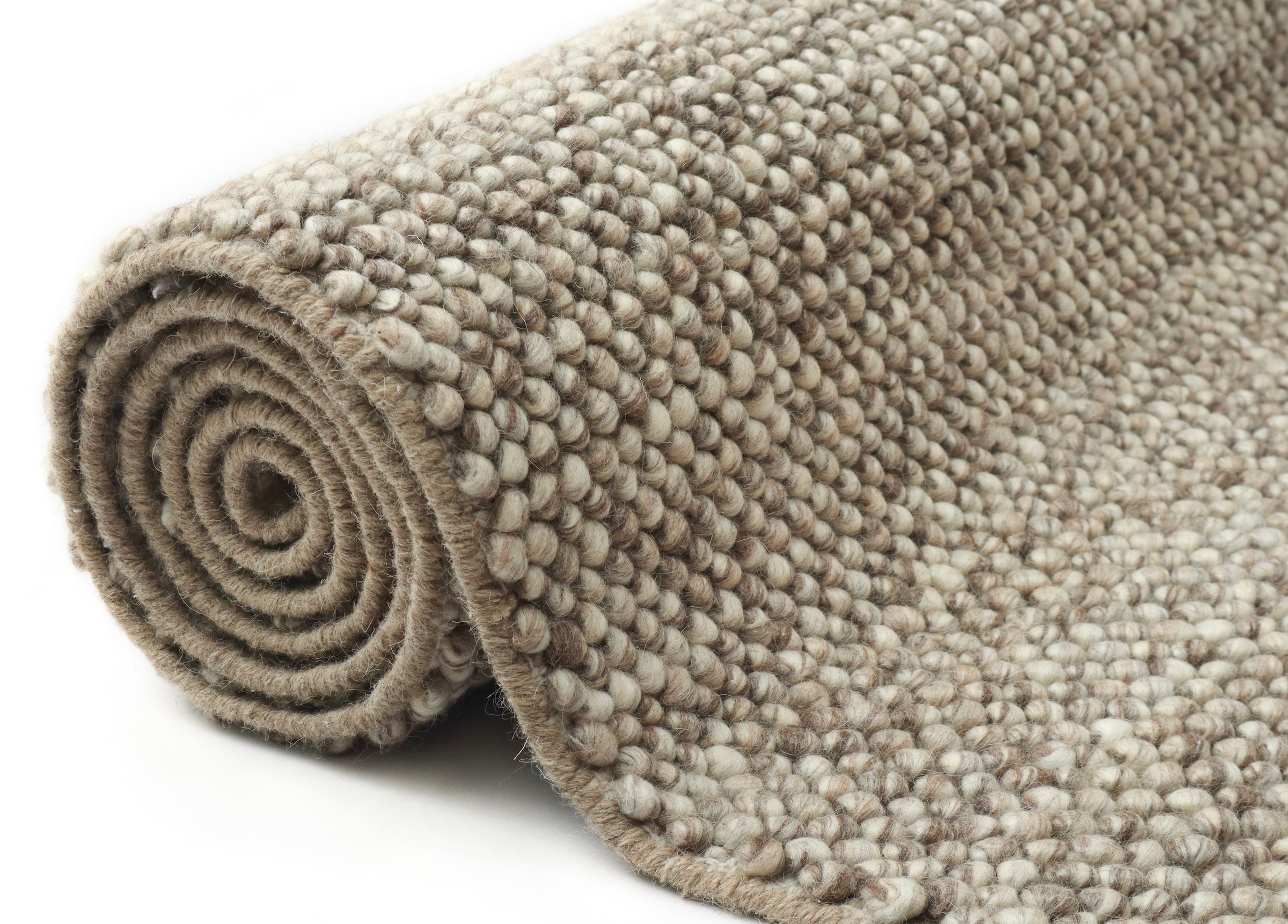 GOODproduct Läufer »Wolly, handgewebt, Handweb Teppich« rechteckig 14 mm Höhe Wolle, Brücke, Flur, Schlafzimmer, Wohnzimmer