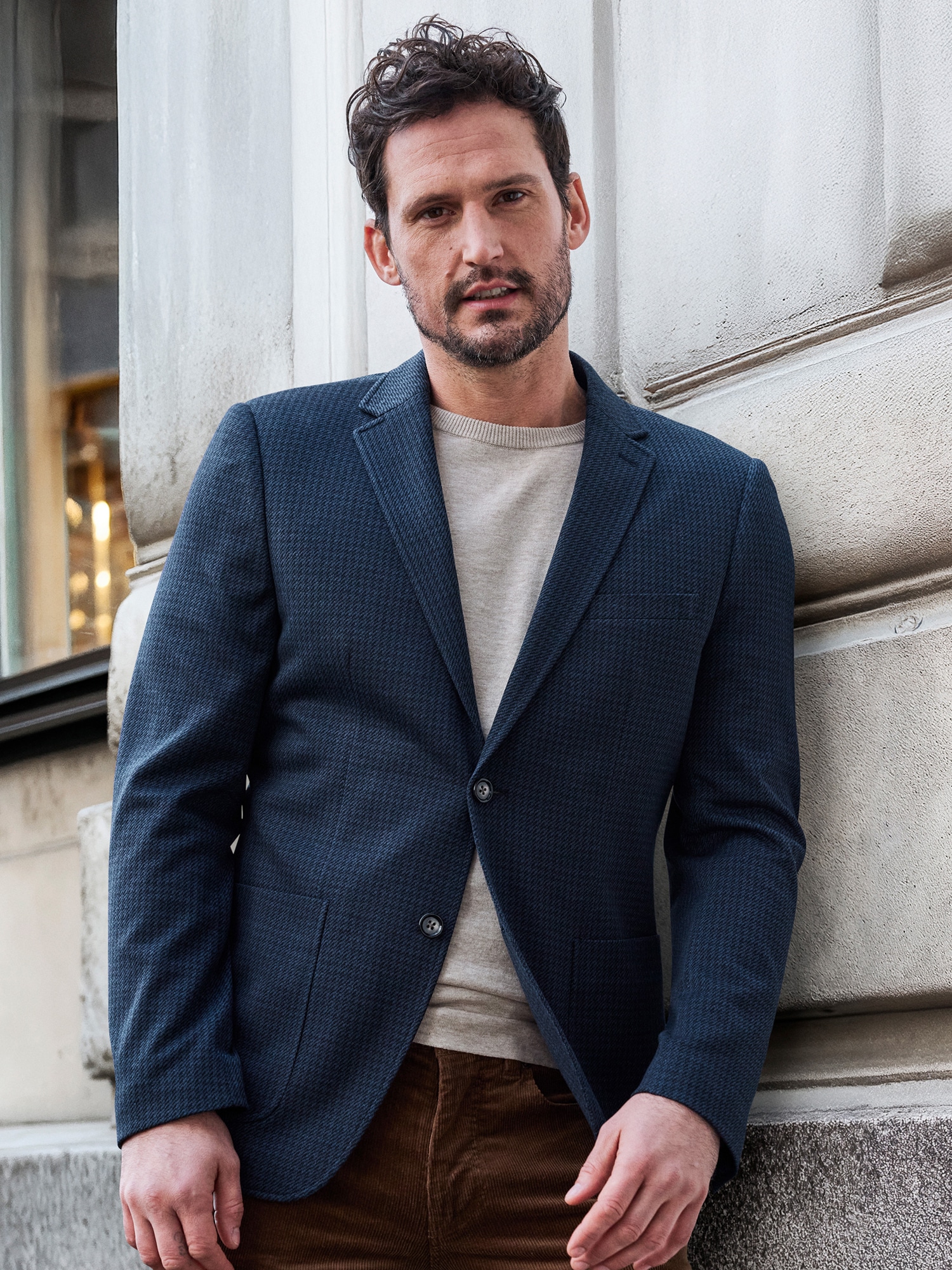 LERROS Jerseysakko »Twill-Sakko für Herren«