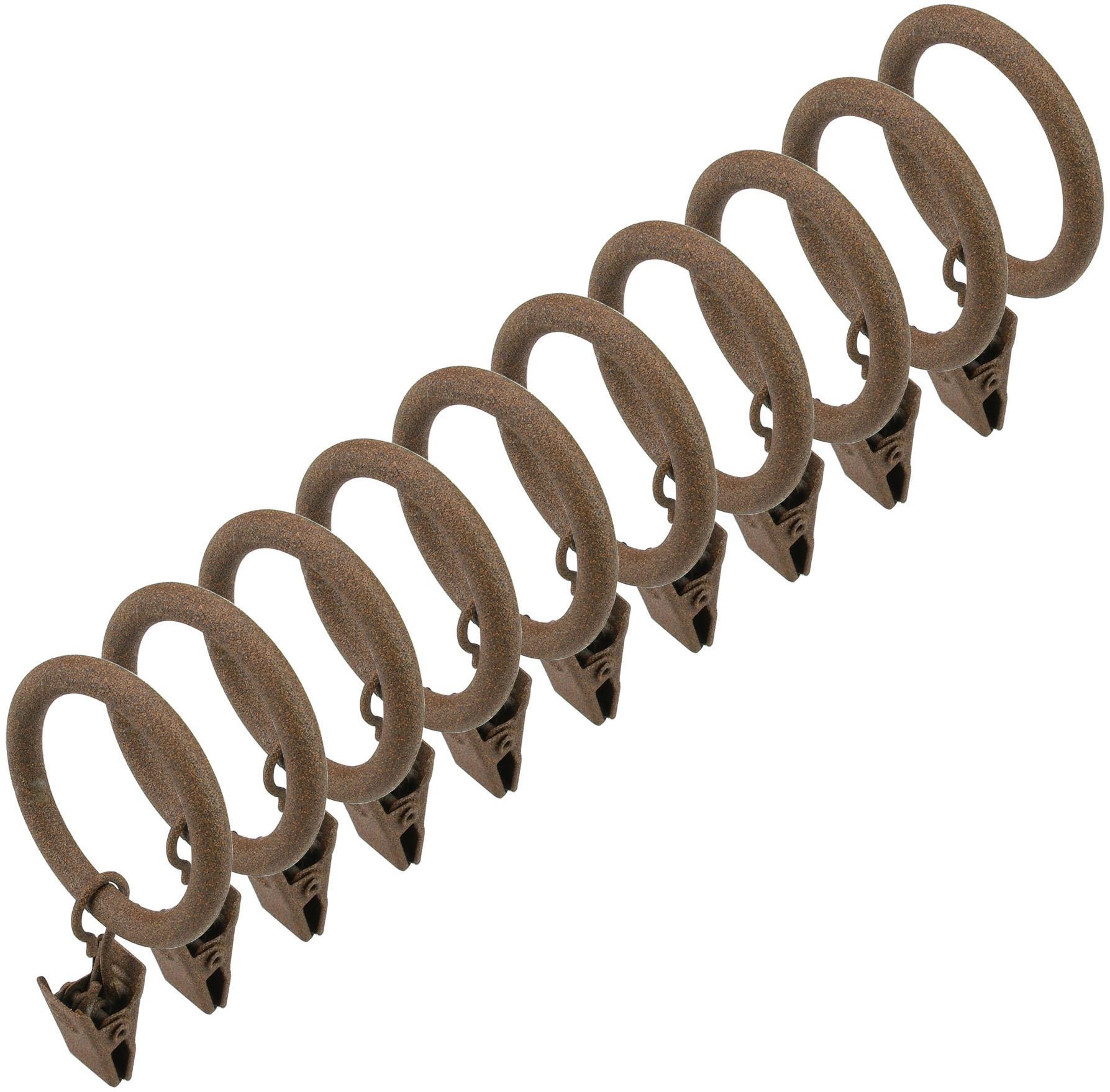 Image of Liedeco Gardinenring, (Set, 10 St., mit Klammern), für Gardinenstangen Ø 16 mm bei Ackermann Versand Schweiz