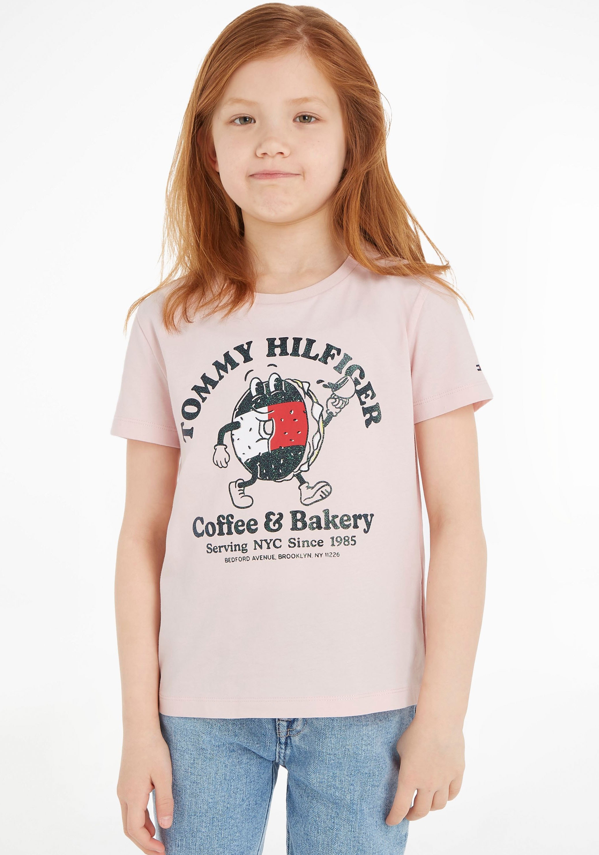 Trendige Tommy Hilfiger T-Shirt »TOMMY BAGELS TEE S/S«, mit grossem Druck  ohne Mindestbestellwert kaufen