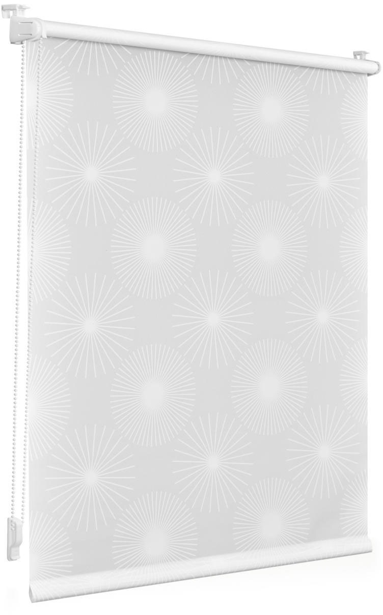Image of LICHTBLICK ORIGINAL Seitenzugrollo "Rollo Klemmfix, ohne Bohren, blickdicht - Ausbrenner" blickdicht Blendschutz Sichtschutz freihängend