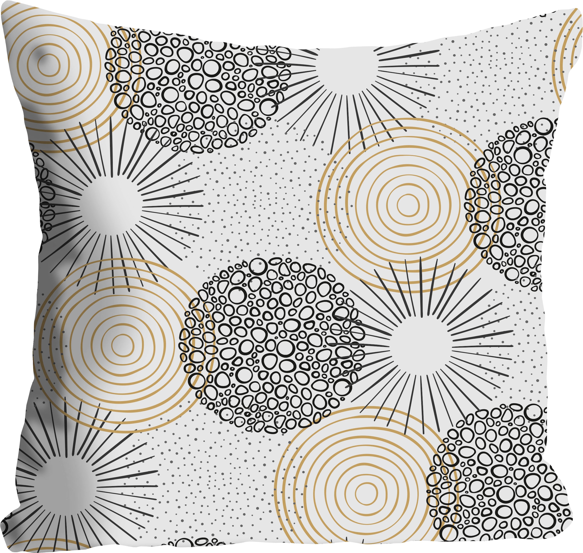 queence Dekokissen »Katja«, Kissenhülle,Formen,Muster,Weiss,Geometrisch,Minimalistisch,Modern