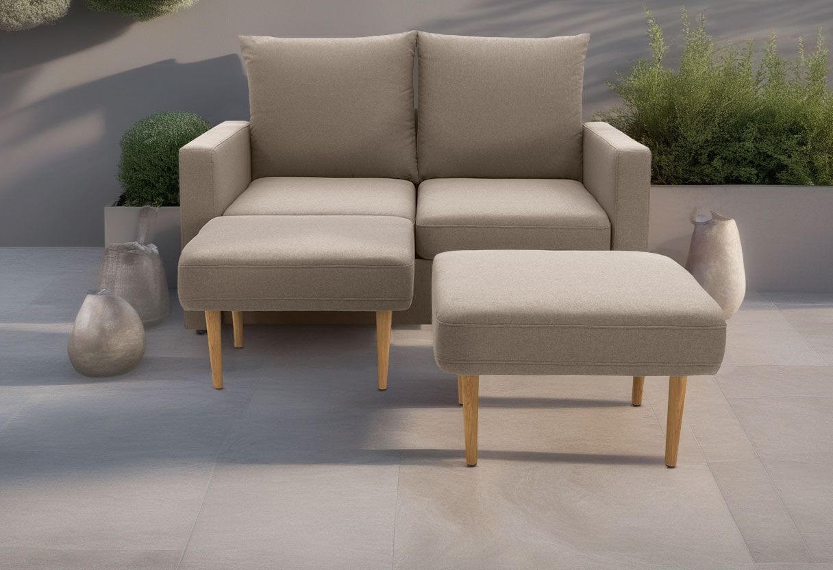 Image of DOMO collection 2-Sitzer "Slunce, Outdoor-Raumwunder" 2-Sitzer inkl. 2 Hocker, Outdoor geeignet