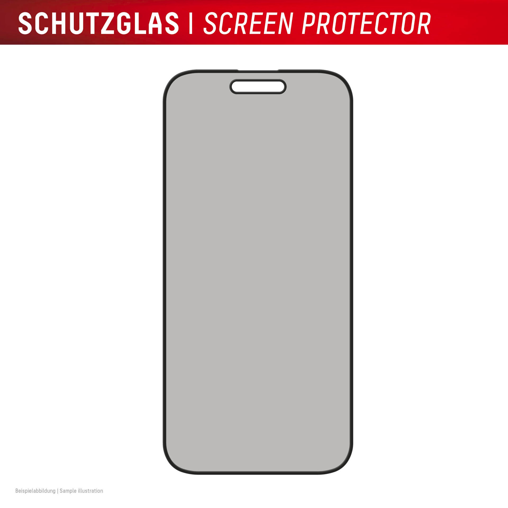 Displex Displayschutzglas »Privacy Glass Full Cover« für Apple iPhone 16 Plus 1 Stk. tlg. Displayschutzfolie, Schutzfolie, Bildschirmschutz, kratz- & stossfest