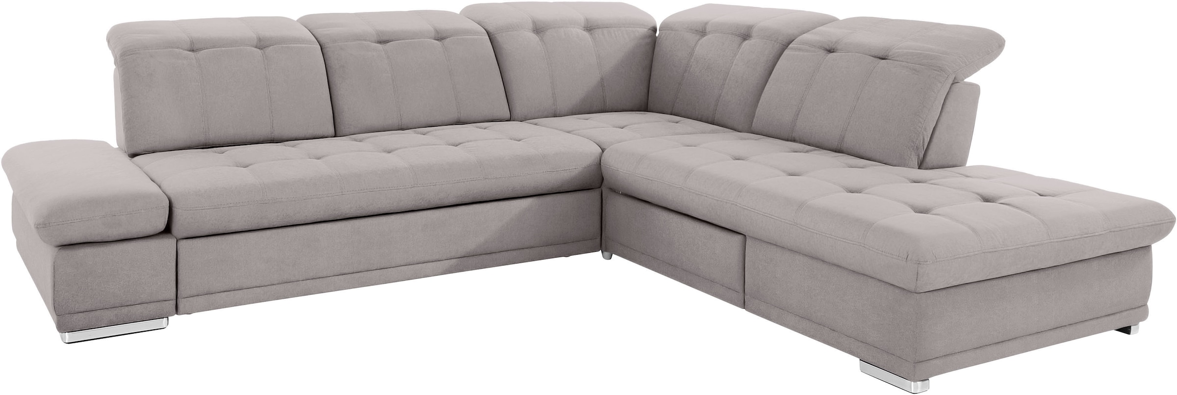 COTTA Ecksofa »Holiday L-Form mit Sitztiefen-, Armteil- und Kopfteilverstellung«, wahlweise mit Bettfunktion & Bettkasten