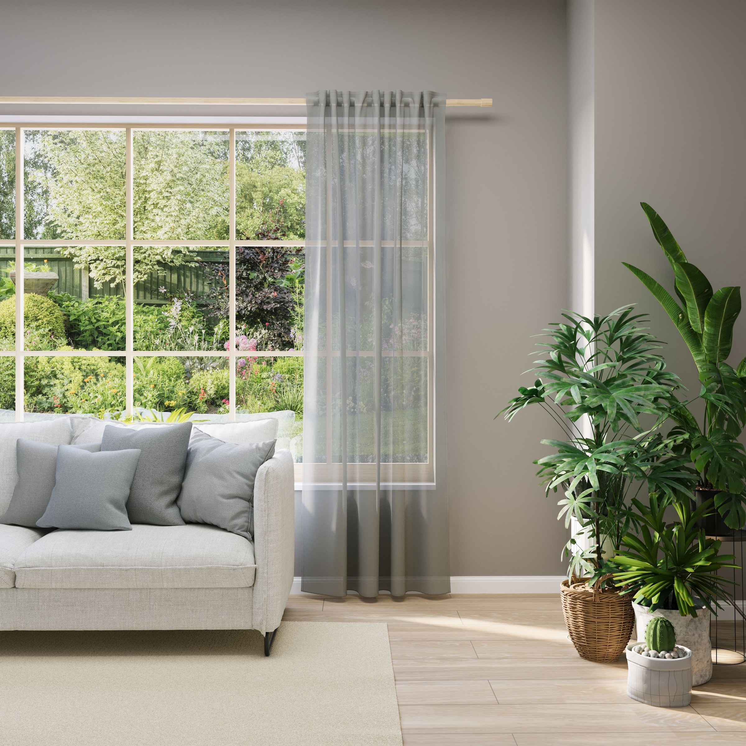 Neutex for you! Vorhang nach Mass »EVA« Multifunktionsband 1 Stk. tlg. Uni-Voile mit elegantem Glanz