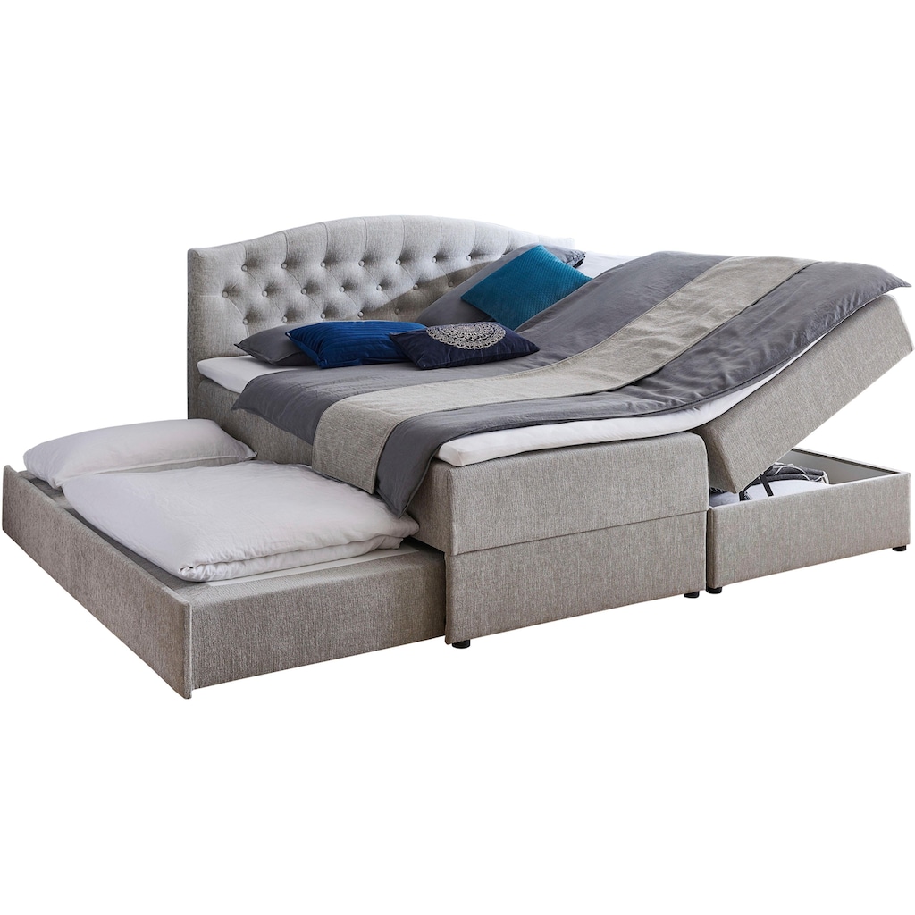 ATLANTIC home collection Boxspringbett »Lotte«, mit Topper, Bettkasten und Gästebett