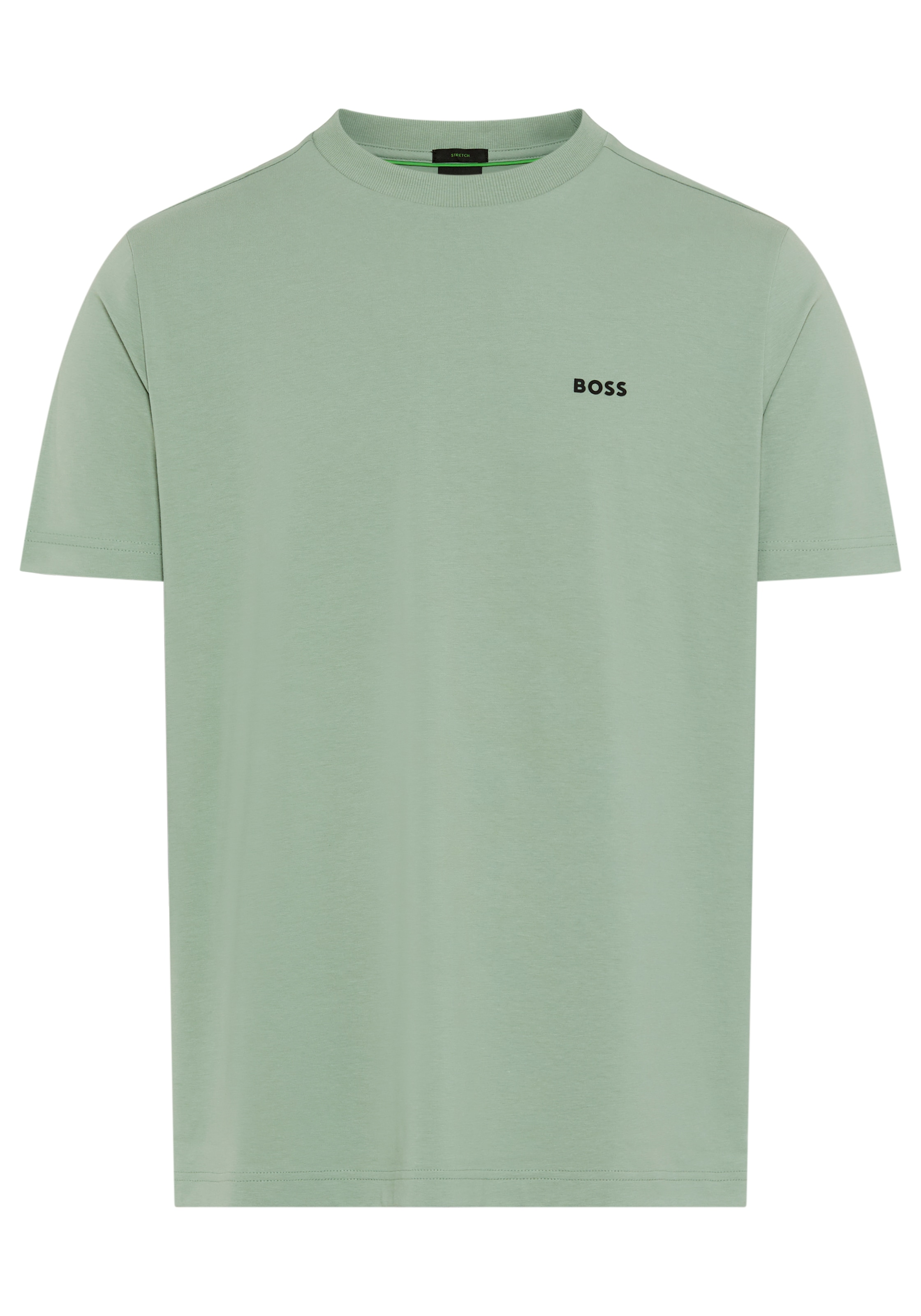 BOSS GREEN Shirt à col rond »Tee« mit gummiertem Kontrast-Logo