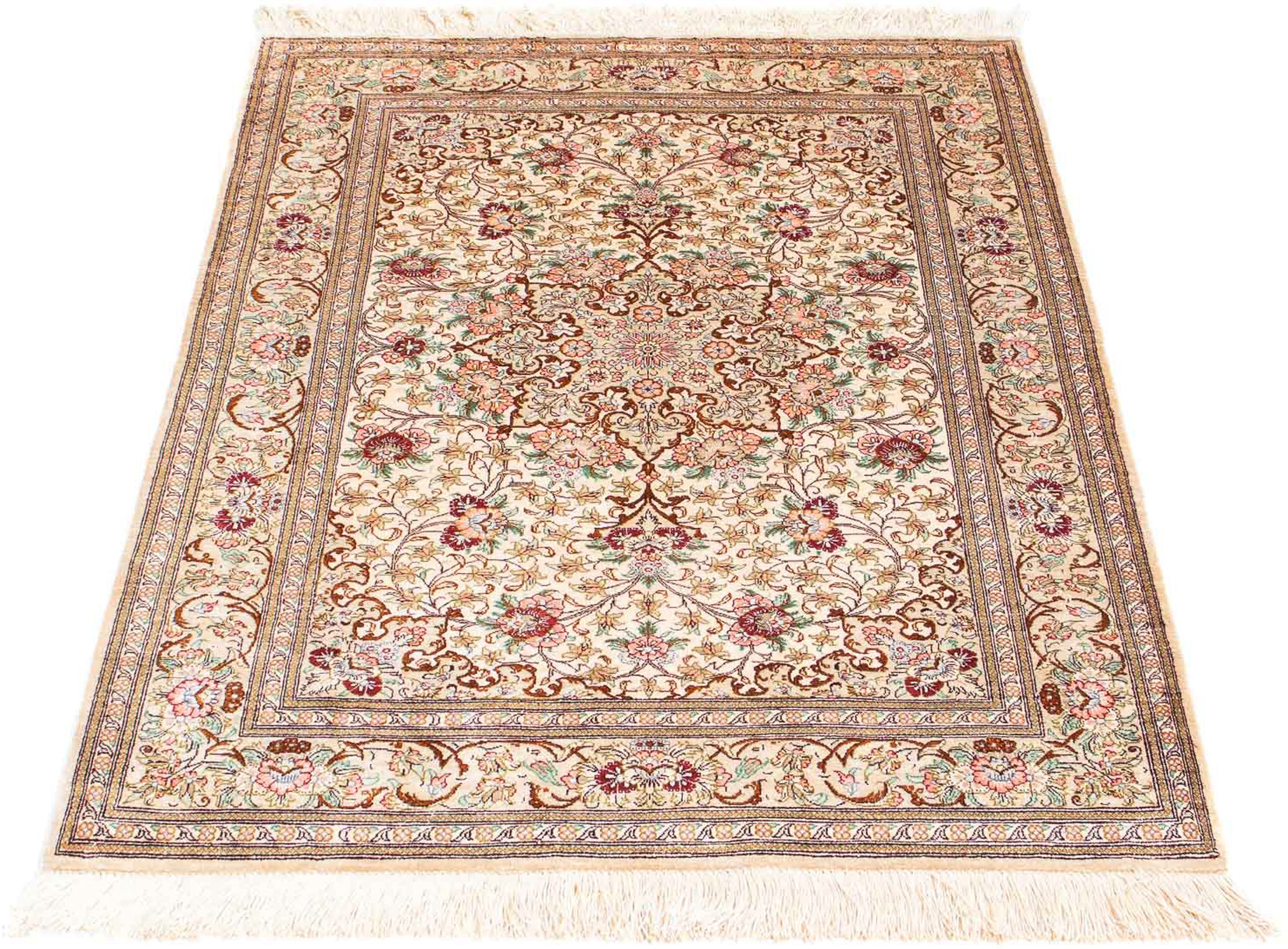 Image of morgenland Orientteppich »Perser - Ghom - 117 x 81 cm - beige«, rechteckig, 10 mm Höhe, Wohnzimmer, Handgeknüpft, Einzelstück mit Zertifikat bei Ackermann Versand Schweiz