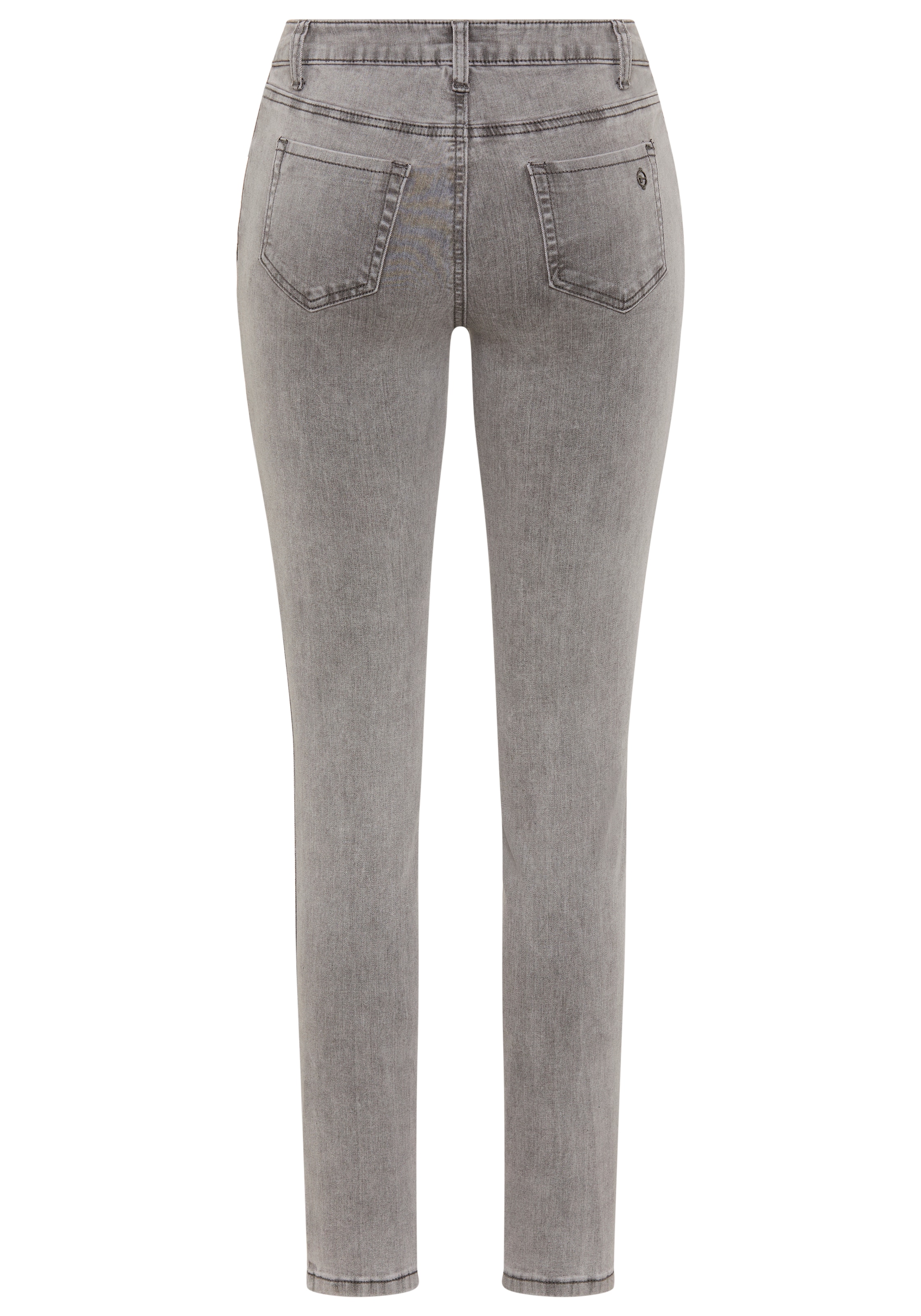 Tamaris Skinny-fit-Jeans schmale Beinweite, mit Gürtelschlaufenbund, mit Metallreissverschluss