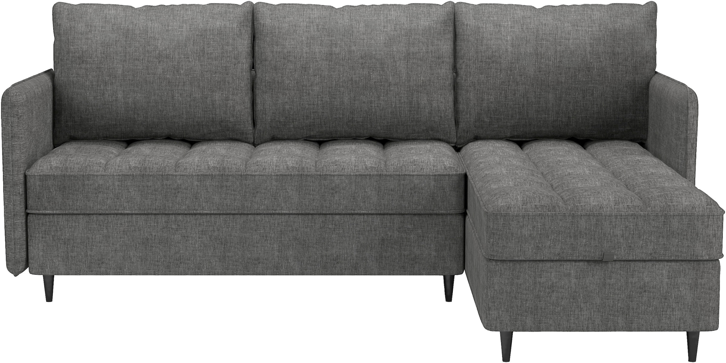 Dorel Home Ecksofa »LINDHUS, L-Form, 4 verschiedene Stellvarianten, Lounge-Sofa,«, Wohnlandschaft, mit Recamiere, grosser Bettkasten, Cord, Chenille