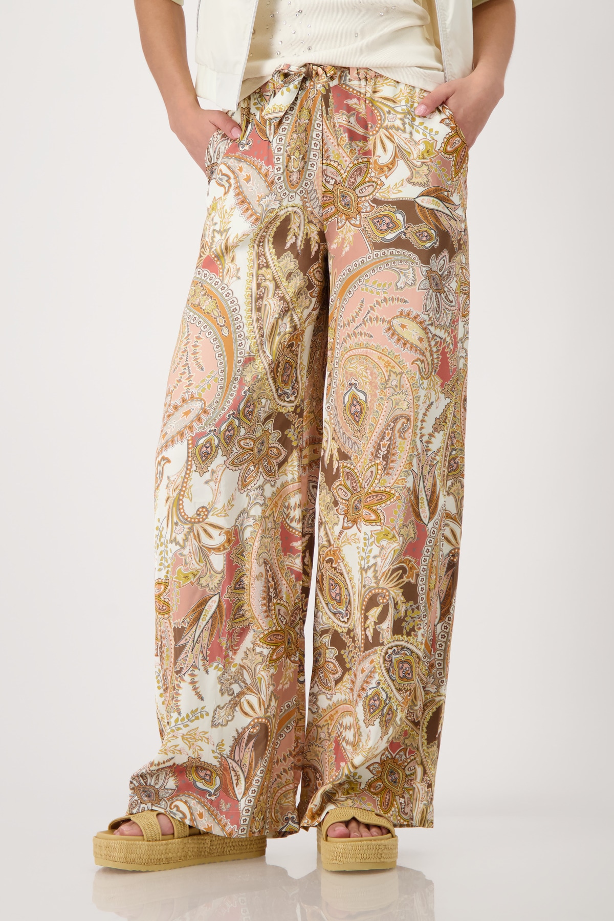 Image of Monari Palazzohose "Hose Pia reg. Paisley" Regular fit mit Paisleymuster