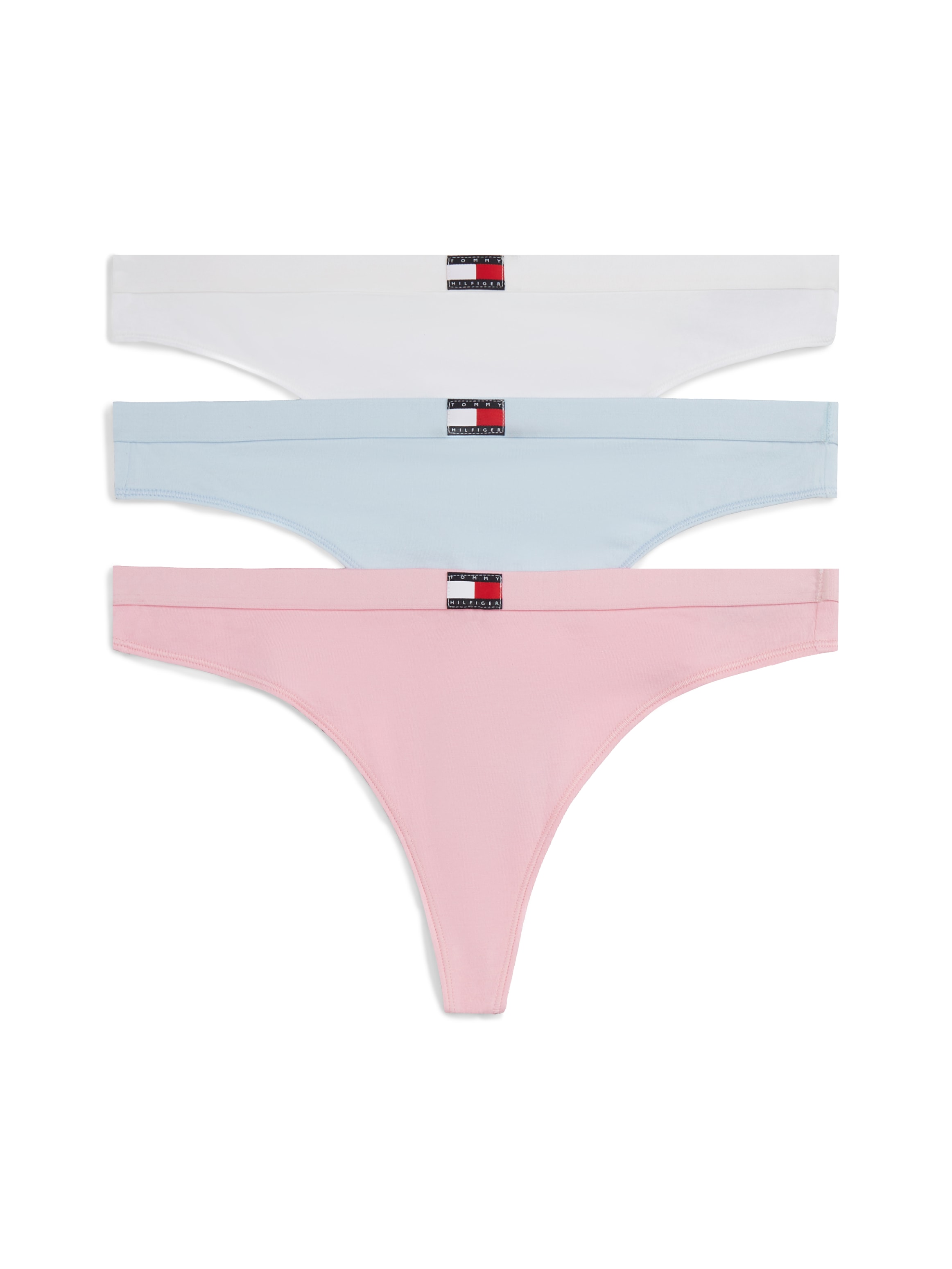 Tommy Hilfiger Underwear String »3 PACK THONG (EXT.SIZES)« 3 Stk. basic, elastischer Bund, unifarben