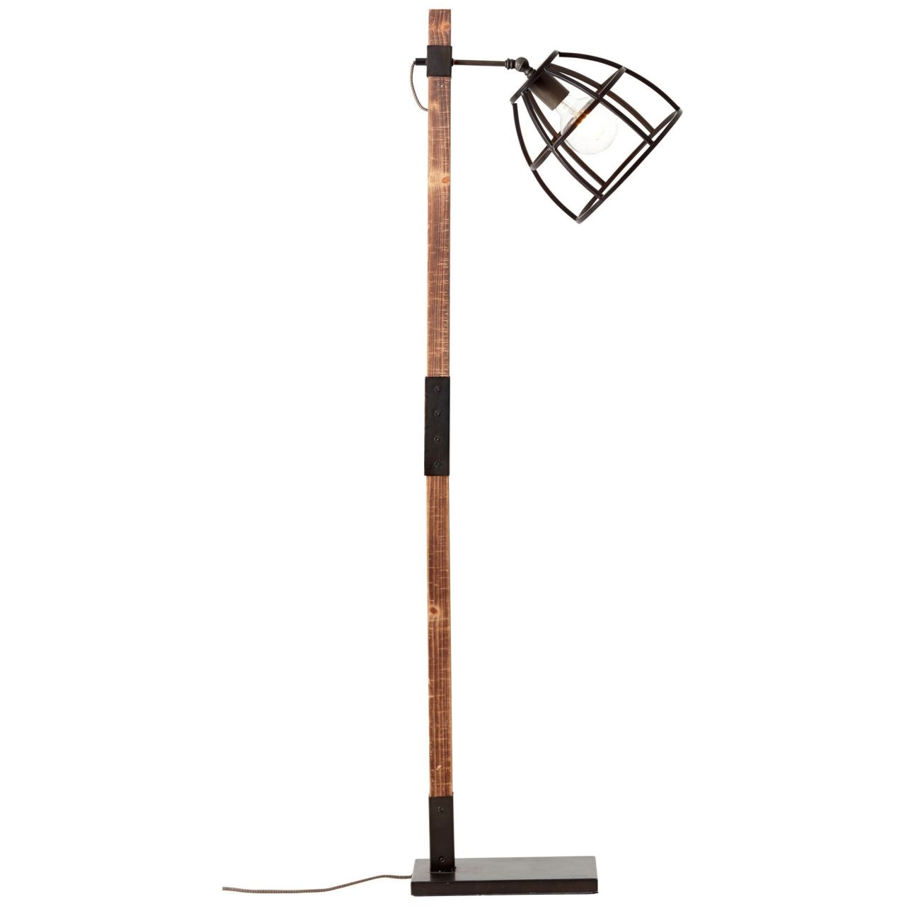 Brilliant Stehlampe »Matrix Wood«, 1 sur cm E27, 45 de livraison cm 141 flammig-flammig, sans frais Höhe, Stahl/Holz schwarz Ausladung, schwenkbar