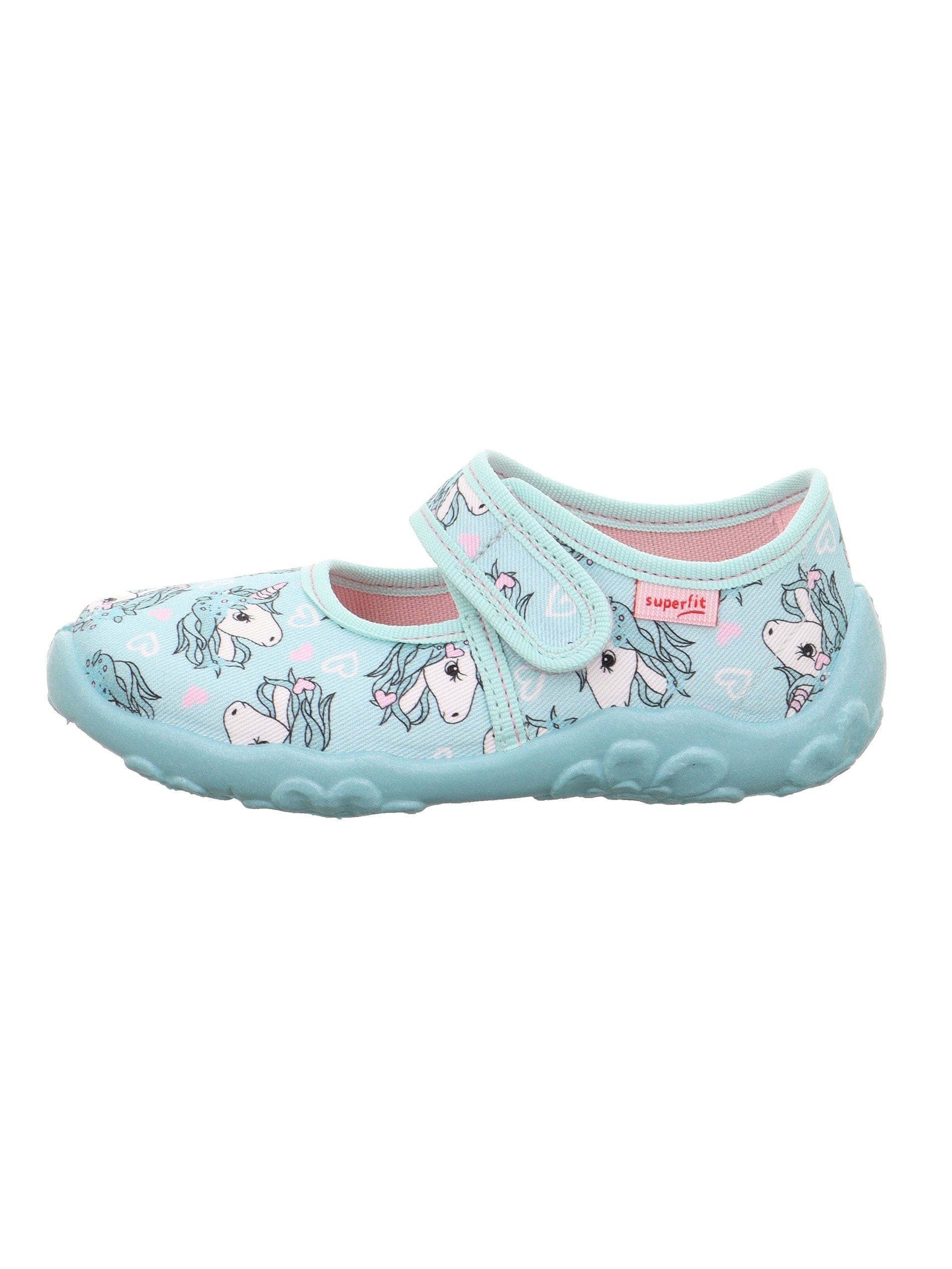 Superfit Chausson »BONNY, WMS: mittel«  Chaussure de jardin d'enfants avec motif licorne, gabarit de taille à télécharger