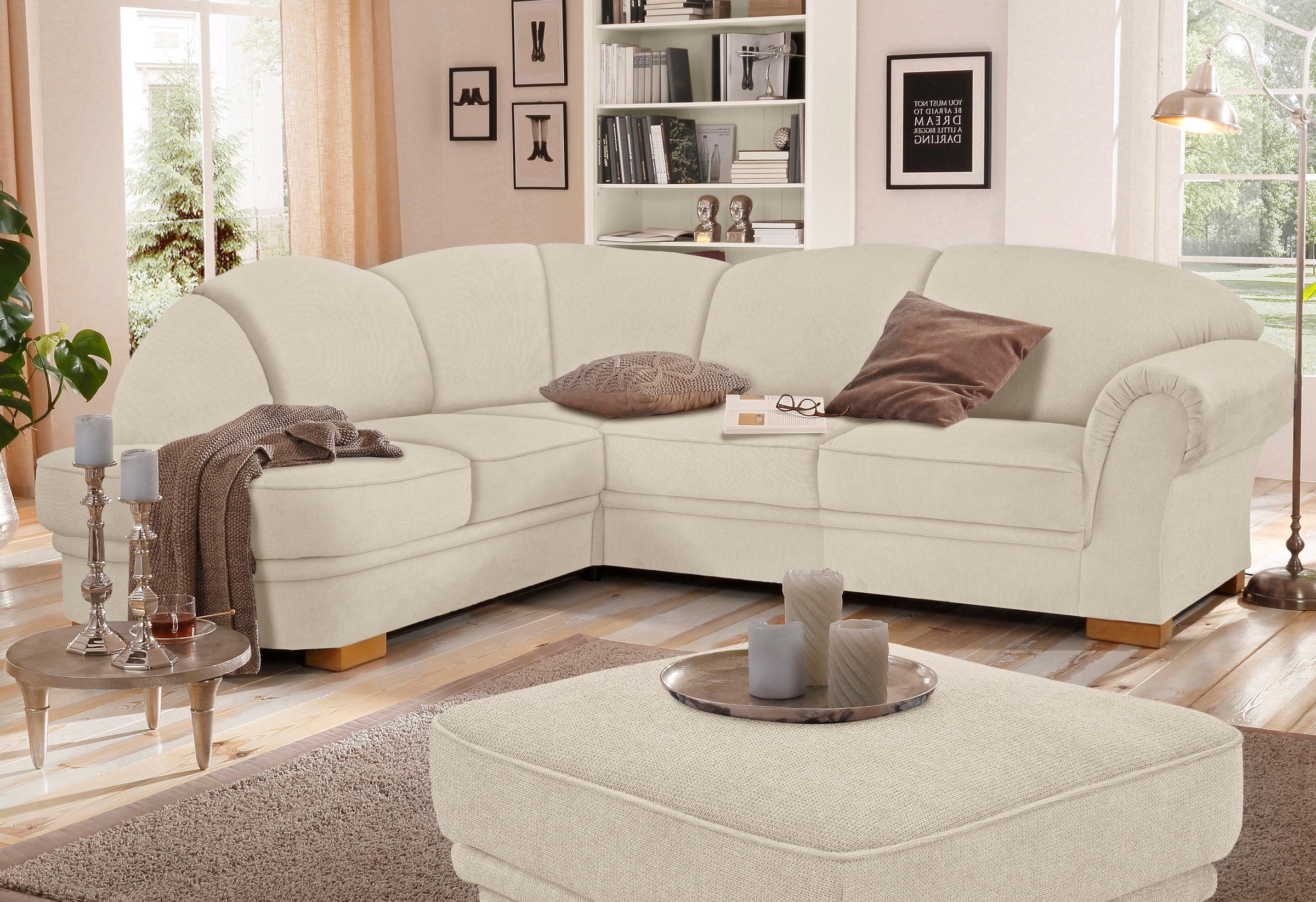 Image of Home affaire Ecksofa »Amrum«, wahlweise mit Bettfunktion und Ottomane links/rechts bei Ackermann Versand Schweiz