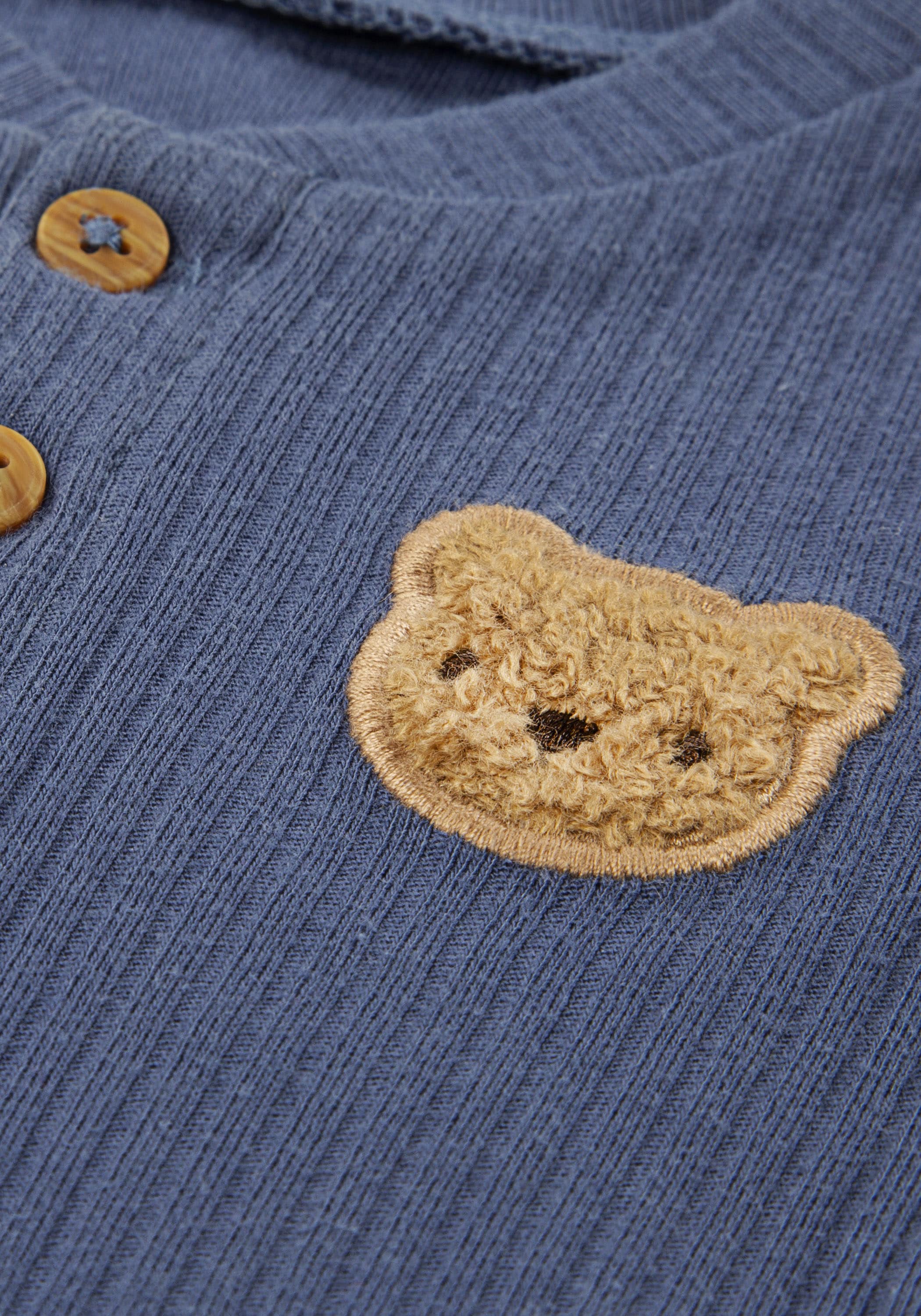 HUGGIES babywear Langarmbody »HUGB 2PK BODYSUIT«, in gerippter Struktur