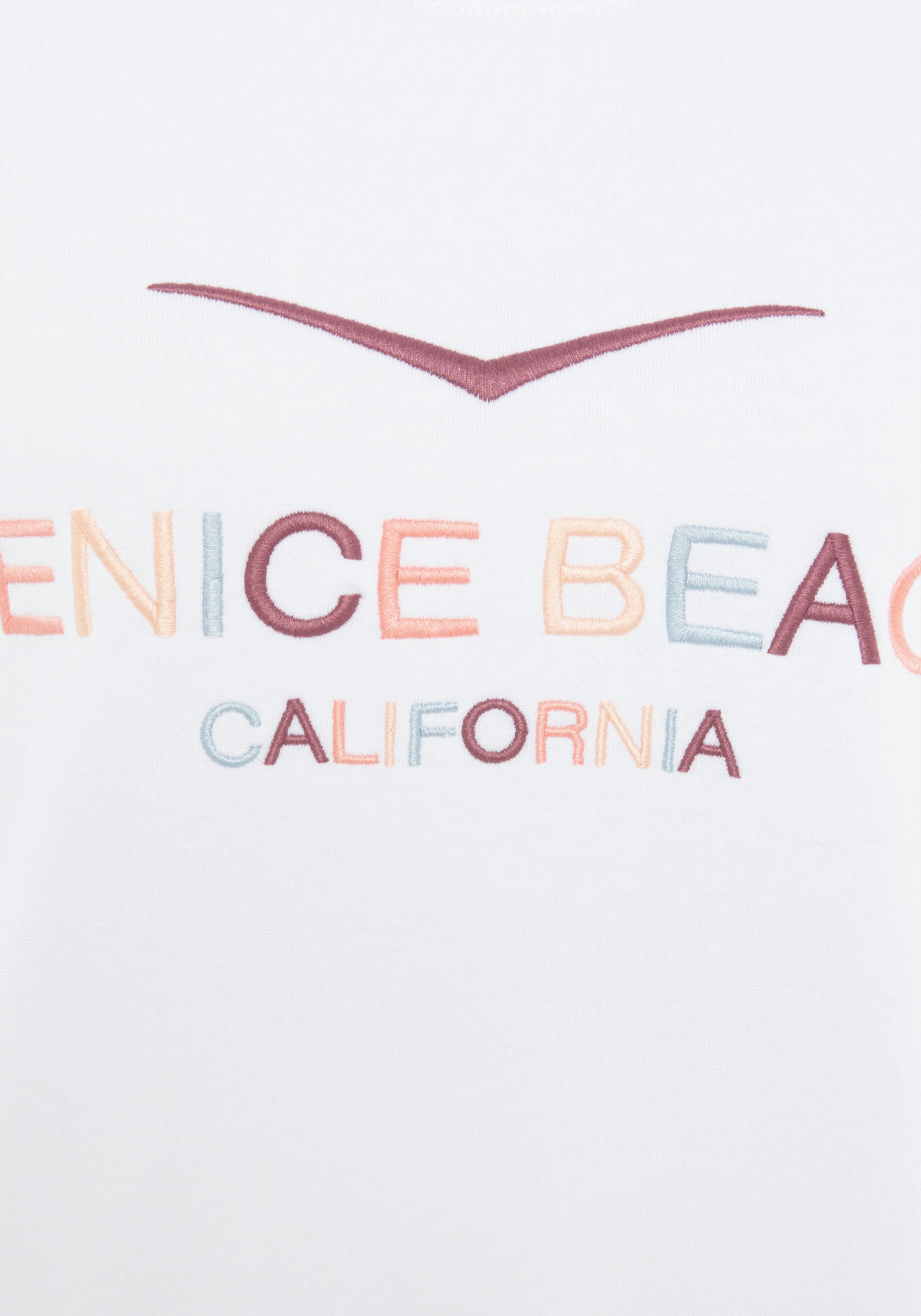 Venice Beach Sweatshirt, mit grosser Logostickerei, sportlich-casual
