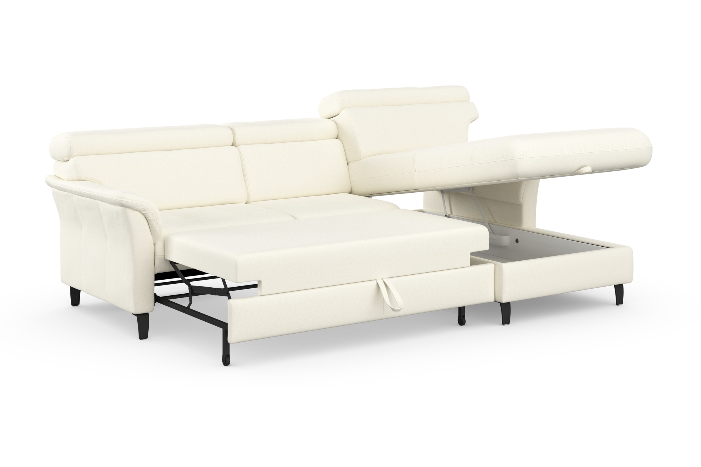 sit&more Ecksofa »Marano L-Form«, inklusive Kopfteilverstellung, wahlweise mit Bettfunktion, Bettkasten