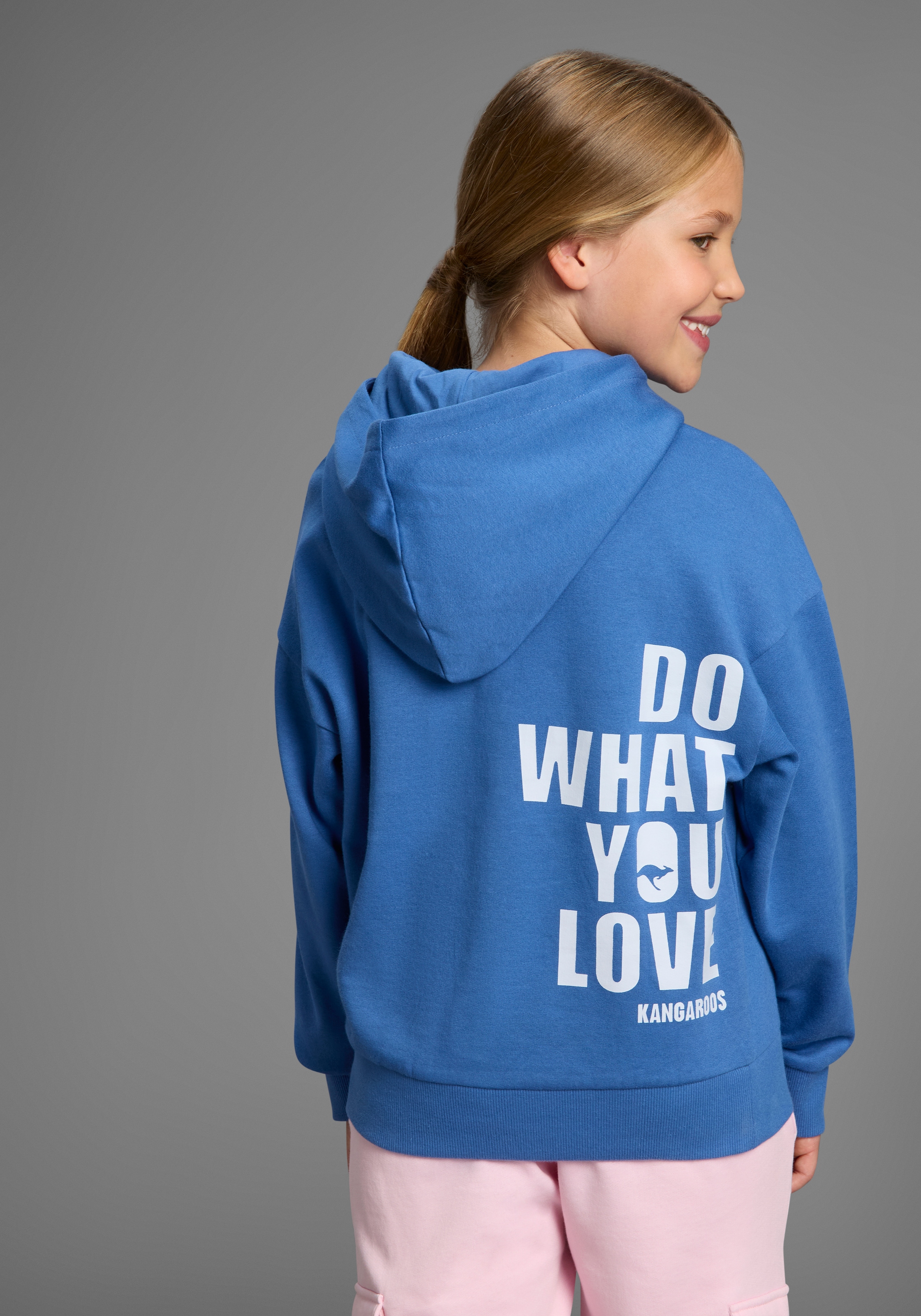 Image of KangaROOS Kapuzensweatshirt "Hoodie mit Rückenprint", Mit Front- und Rückenprint